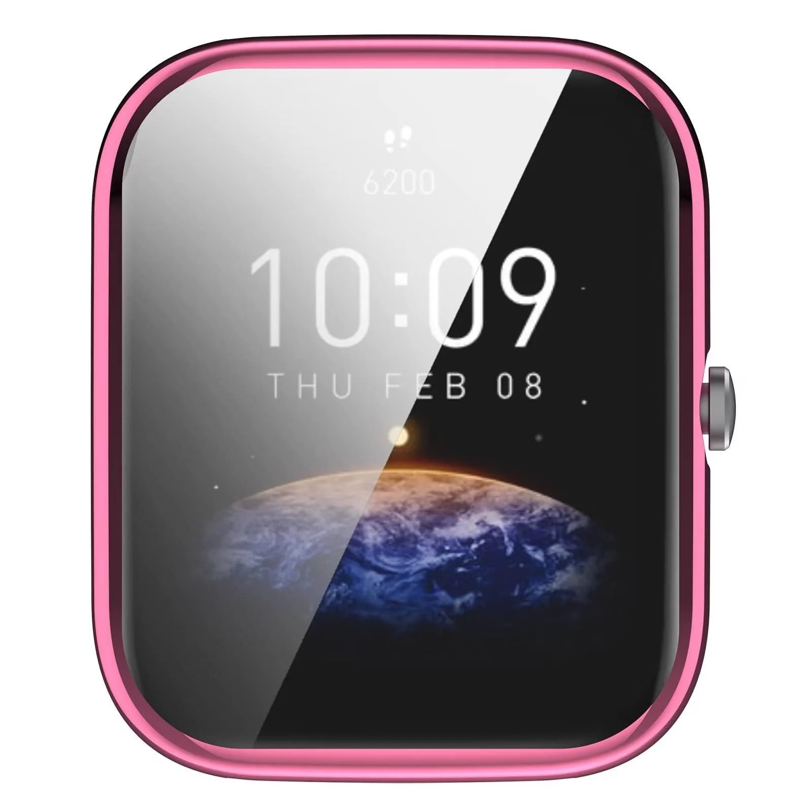 DL3 Mobilak Case Compatible with Amazfit Bip3 Pro/Amazfit Bip 3 Case All-Around Screen Protector Watch Soft TPU Shockproof Cover Slim Guard Thin Bumper Shell Protector - Pink