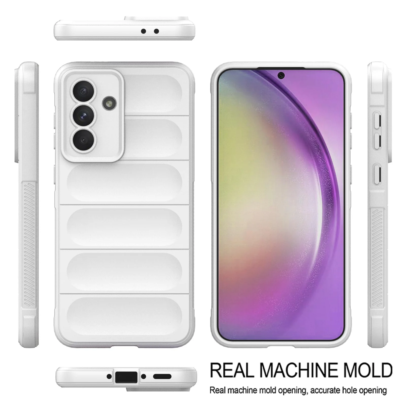 DL3 Mobilak Soft Silicone Protective Case for Samsung Galaxy A36 / Samsung Galaxy A56 with Camera Protection - White