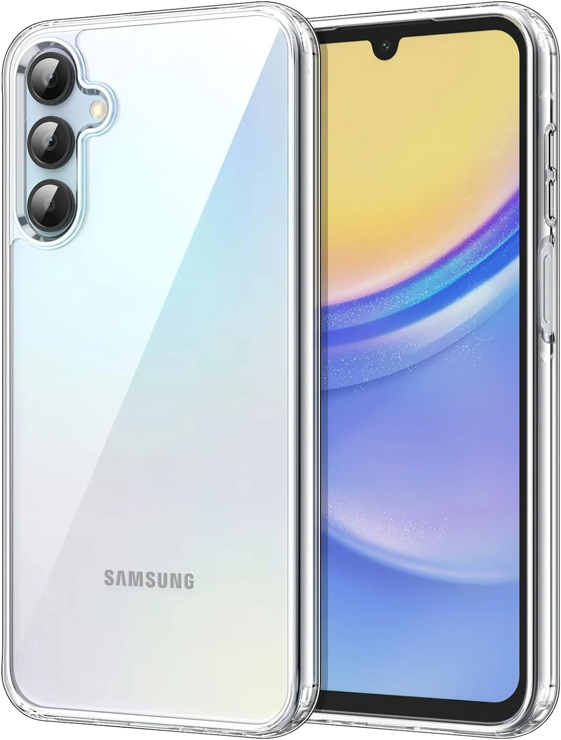 DL3 Mobilak Case Compatible with Samsung Galaxy A15 5G / 4G 6.5-Inch Case Crystal Soft TPU Gel Case Flexible Silicone Anti-Scratch TPU Cover - Clear