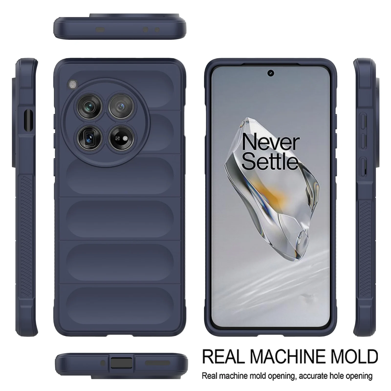 DL3 Mobilak Flexible Silicone and TPU Protective Case with Camera Protection for OnePlus 12 5G - Blue