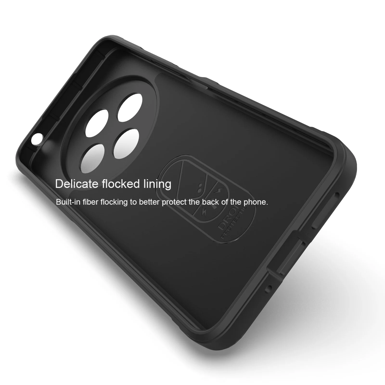DL3 Mobilak Silicone Case for Xiaomi Redmi 14C 4G/Poco C75 Heavy Duty Protective [Slim Fit] Shockproof Soft Flexible Protective Design Shock-Absorption TPU Cover With Camera Protection - Black