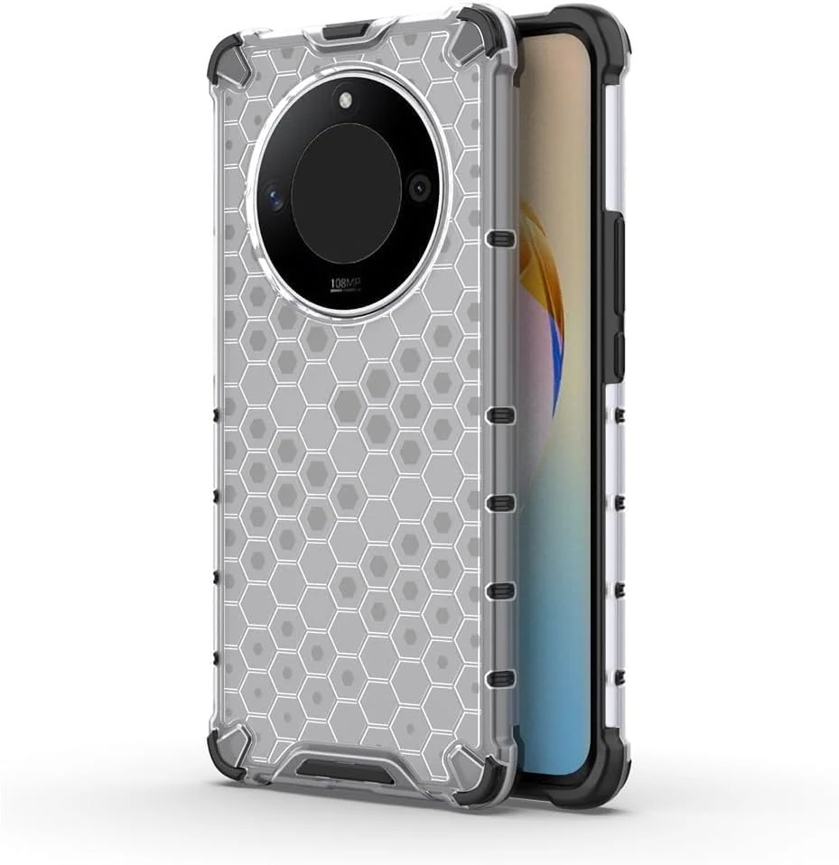 DL3 Mobilak Honeycomb Protective Case for Honor X9b / Honor Magic 6 Lite / X50, Shock-absorbing protection, Transparent design, Slim, lightweight profile - Clear