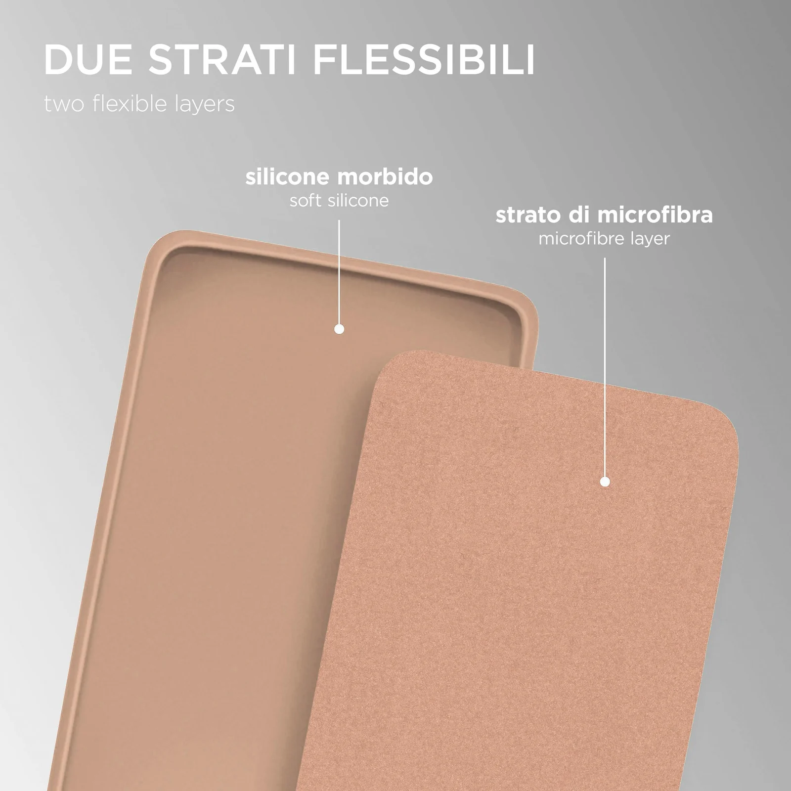 DL3 Mobilak Silicone Protective Case for Samsung Galaxy M31, Shock-absorbing protection, Scratch-resistant surface, Soft microfiber lining - Light Orange