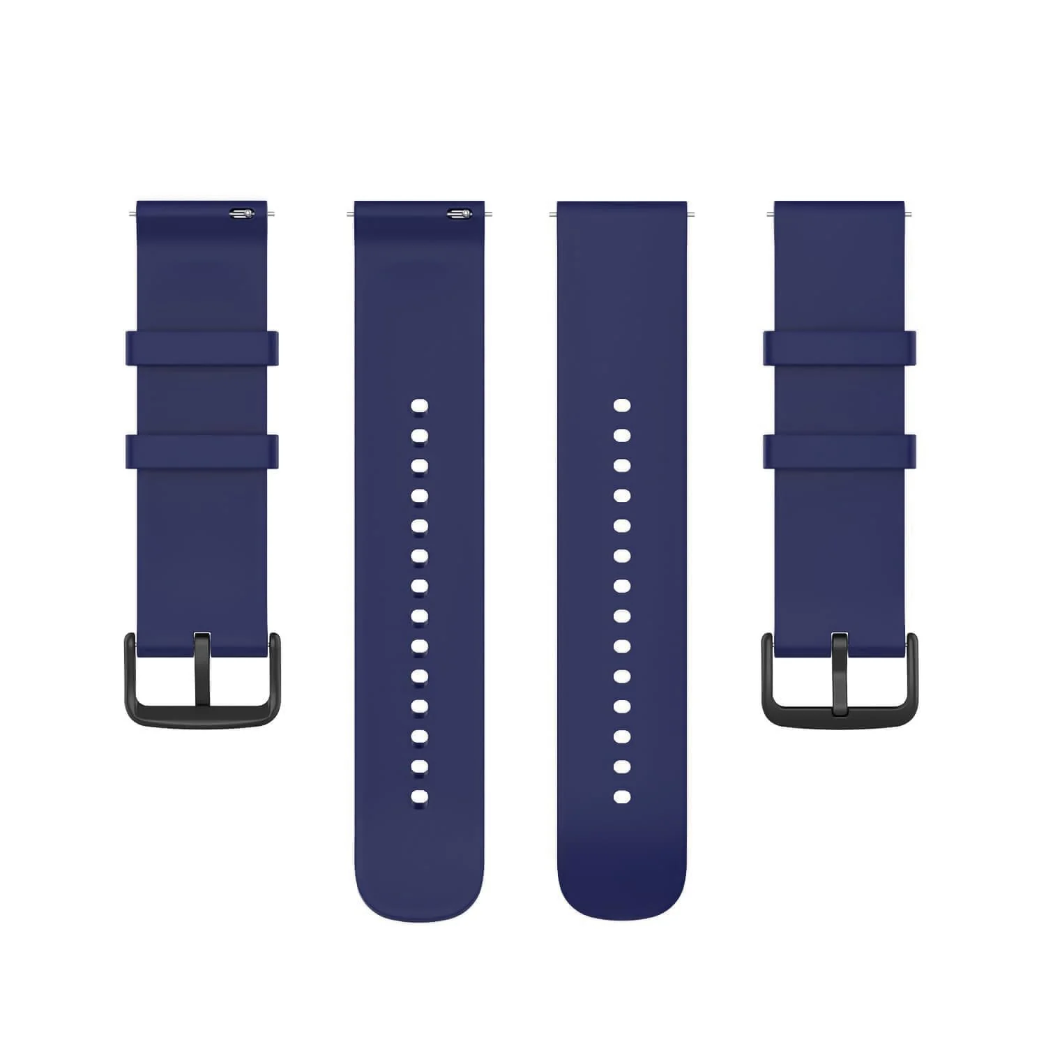 DL3 Mobilak Silicone Buckle Band 22MM Strap For Xiaomi Redmi Watch 5 Active/5 Lite/Samsung Galaxy Watch 3 45mm/Watch 46mm/Gear S3/Huawei watch GT5 GT4 GT3 GT2 GT 46MM/GT2E/GT3 Pro GT 5 Pro - Navy Blue