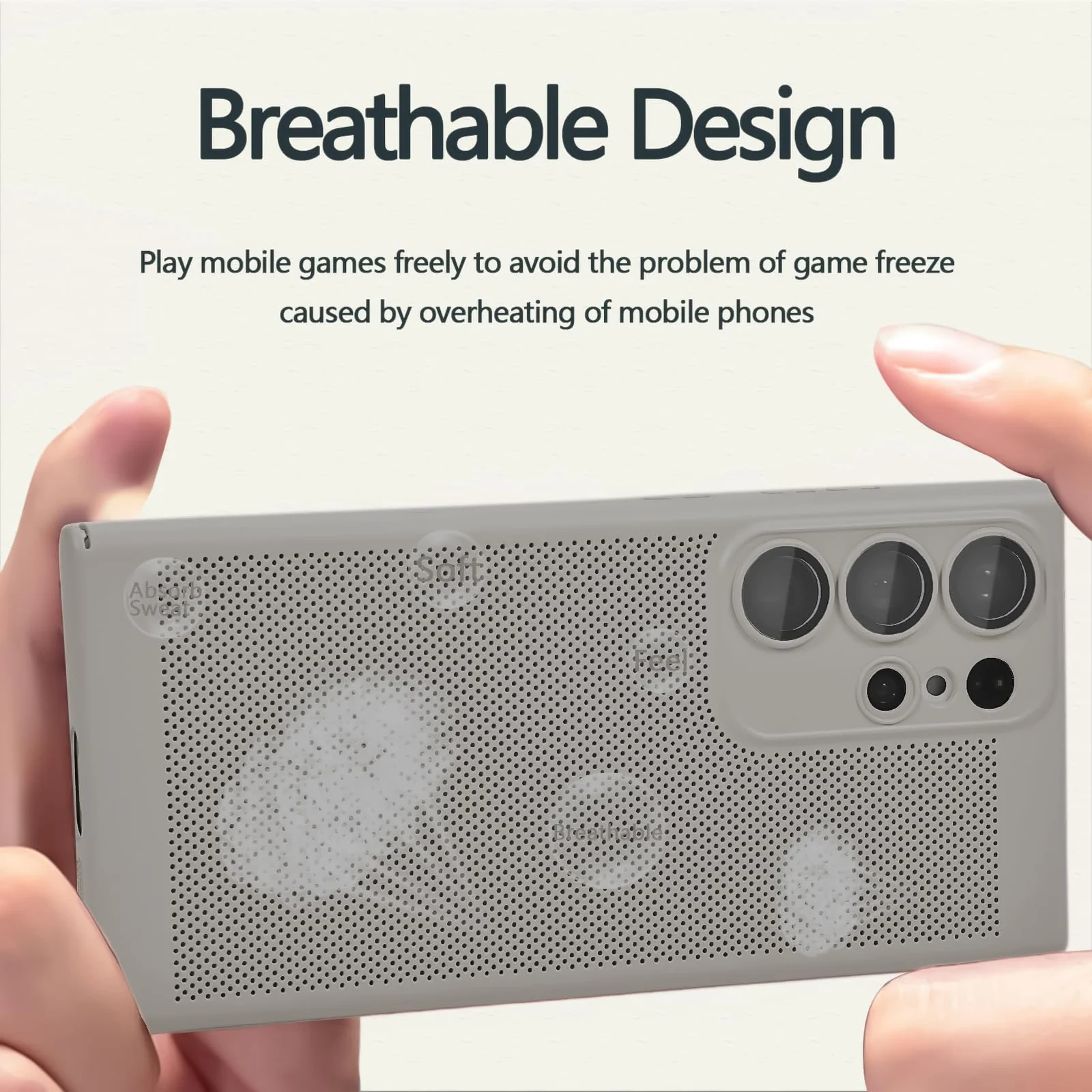 DL3 Mobilak PC Protective Case for Samsung Galaxy A15 with Camera Protection and Shockproof Design - Gray
