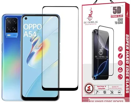 DL3 Mobilak for OPPO A54 4G Tempered Glass Screen Protector, 9H Hardness Anti-Scratch Tempered Glass flim, Case Friendly, Anti-Scratch - Clear