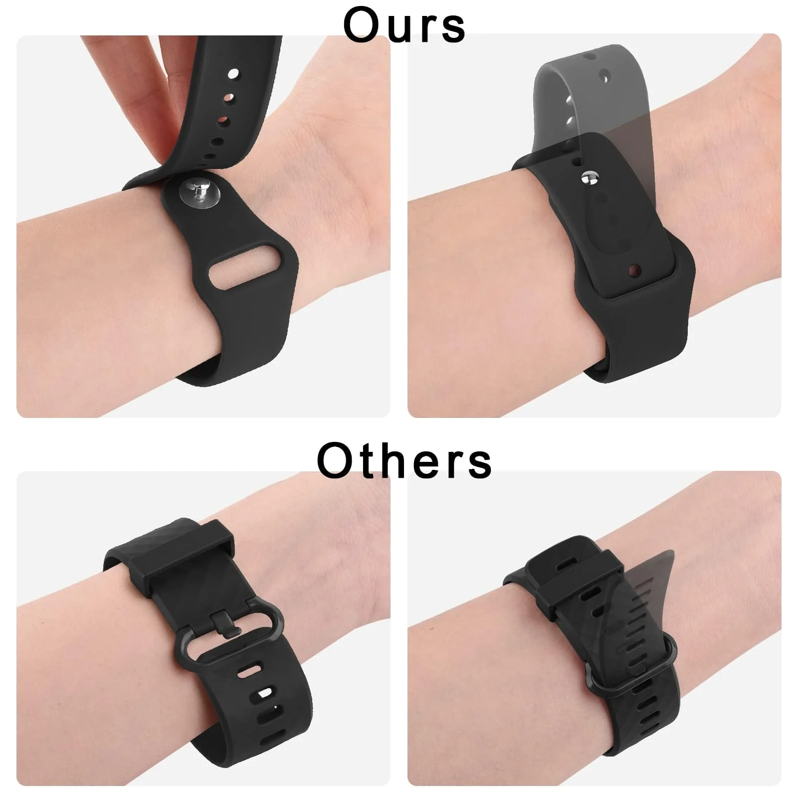 DL3 Mobilak Straps Compatible with Xiaomi Redmi Watch 5 Active/Redmi Watch 5 Lite Bracelets for Men Women, 22mm Soft Silicone Strap, Waterproof Adjustable Band Sports Replacement - Black