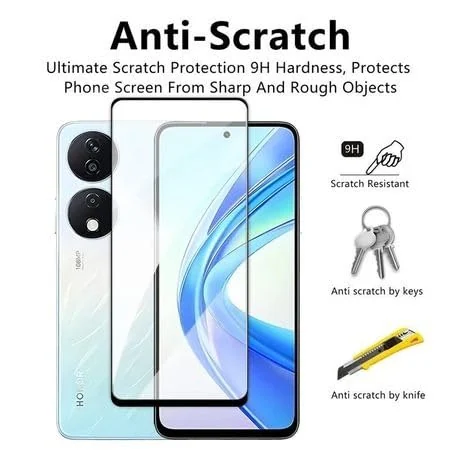 DL3 Mobilak 5D Full Glass Screen Protector For Honor X7B 5D. Black Frame - Clear