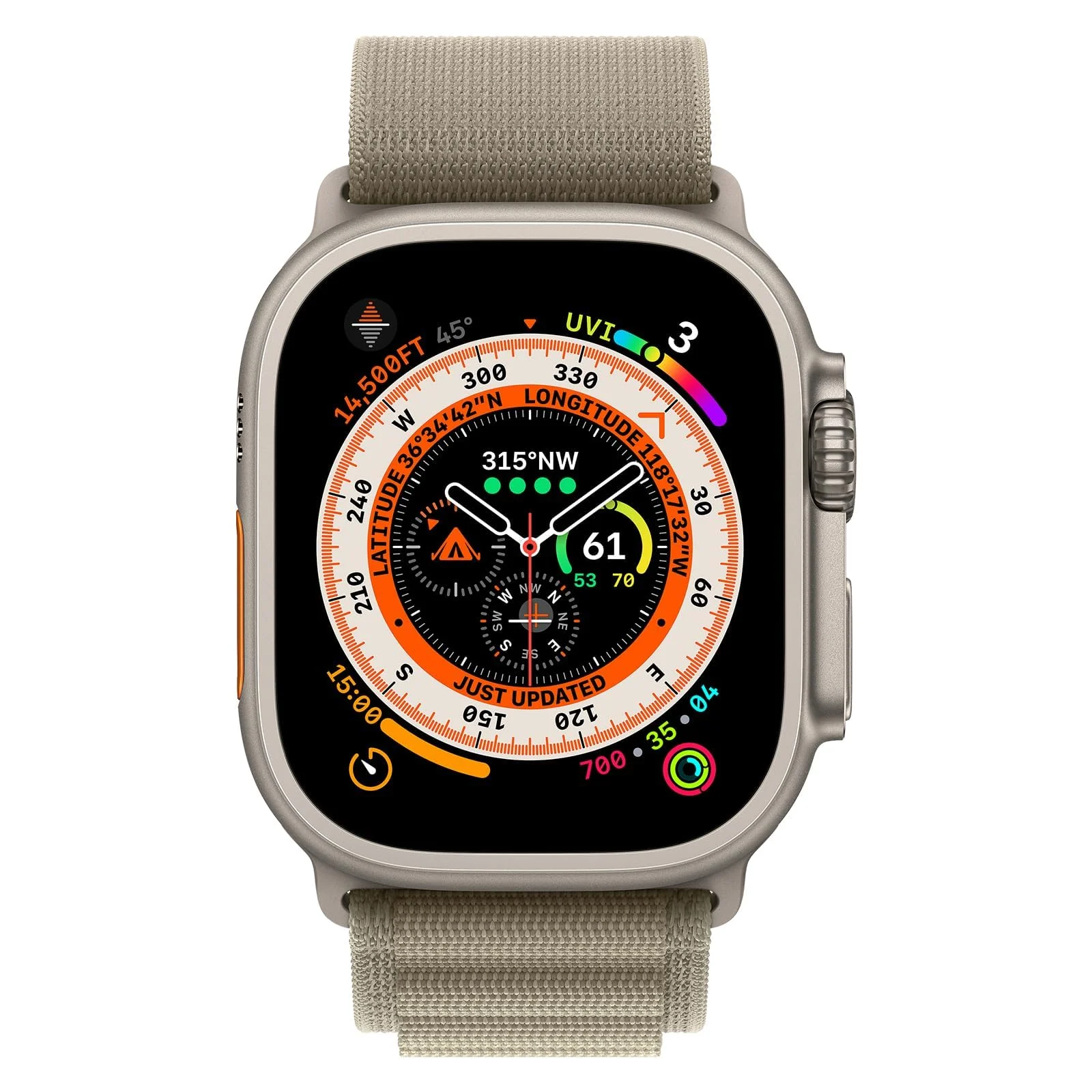 DL3 Mobilak Trail/Alpine Loop Nylon Band Compatible with Apple Watch Ultra 2/Ultra Band 49mm 45mm 44mm 42mm, Adjustable with Metal C-Hook Strap for iWatch Ultra Series 9/8/7/6/5/4/3/2/1/SE2/SE - Black