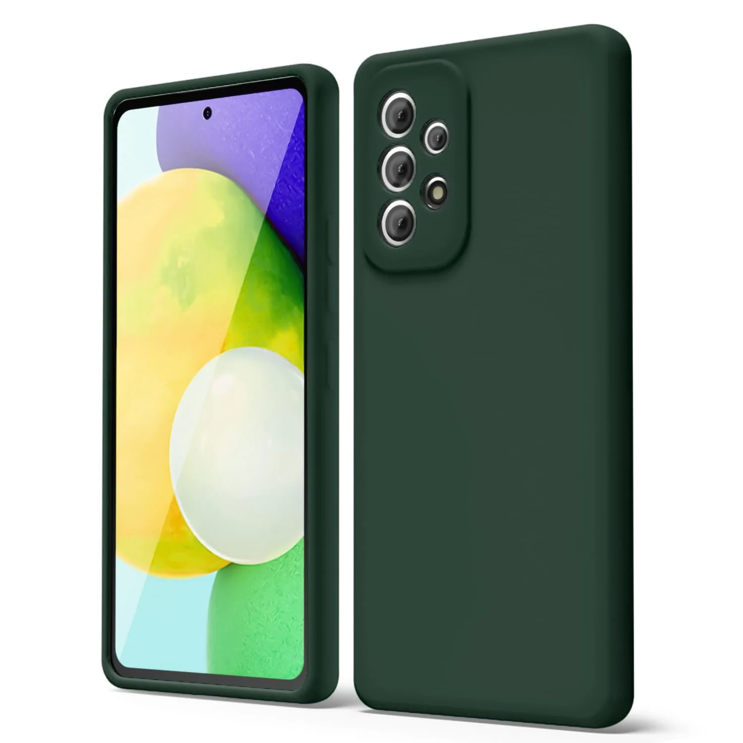 DL3 Mobilak Soft Silicone Gel Bumper Case for Samsung Galaxy A72 - Green