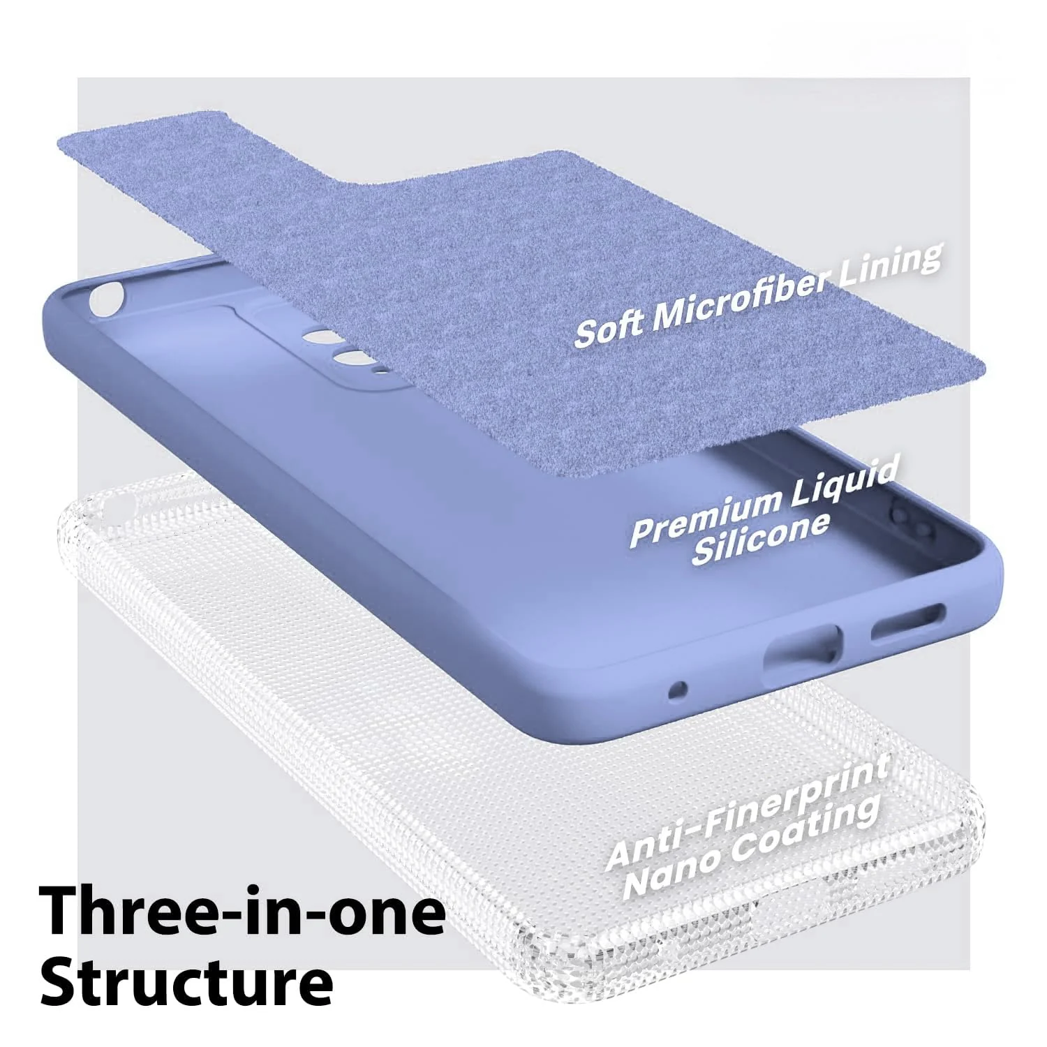 DL3 Mobilak Liquid Silicone Protective Case for OPPO Reno 8 4G / Reno 7 4G / F21 Pro 4G / F21S Pro 4G with Camera Protection and Microfiber Lining - Baby Blue