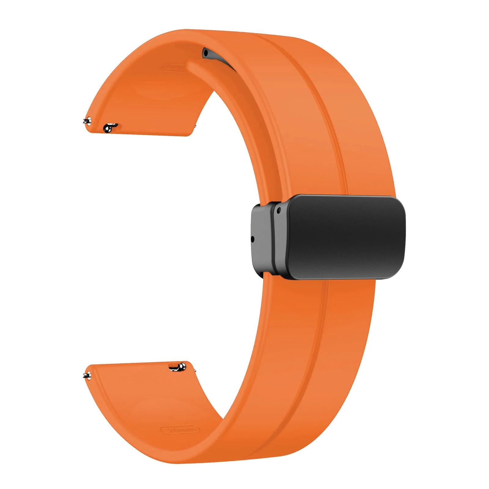 DL3 Mobilak 22MM Silicone Band Magnetic Clasp Strap For Xiaomi Redmi Watch 5 Active/5 Lite/Samsung Galaxy Watch 46mm/Watch 3 45mm/Gear S3/Huawei watch (GT6 GT5 GT4 GT3 GT2 GT 46MM)/GT6 - Orange