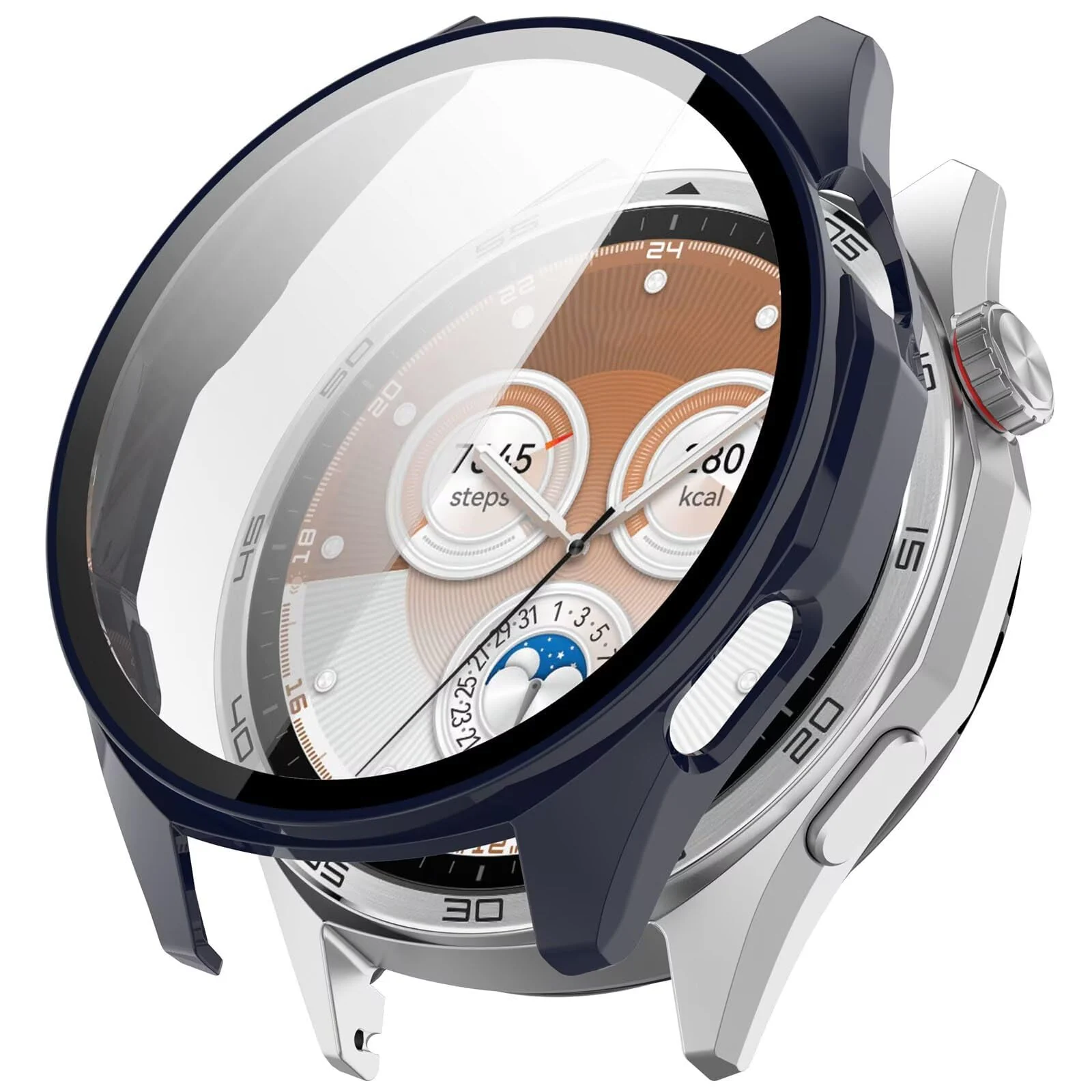 DL3 MOBILAK Full-Coverage Watch Case with Tempered Glass for Huawei Watch GT 7 46 mm / GT 6 46 mm