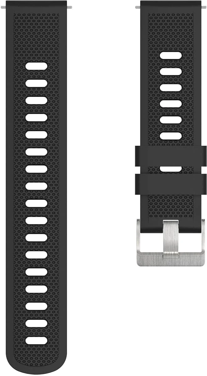 DL3 Mobilak Silicone Buckle Band 22MM Strap For Xiaomi Redmi Watch 5 Active/5 Lite/Samsung Galaxy Watch 3 45mm/Watch 46mm/Gear S3/For Huawei watch GT5 GT4 GT3 GT2 GT 46MM/GT2E/GT2 Pro/GT 3 Pro/GT5 Pro - A.Black