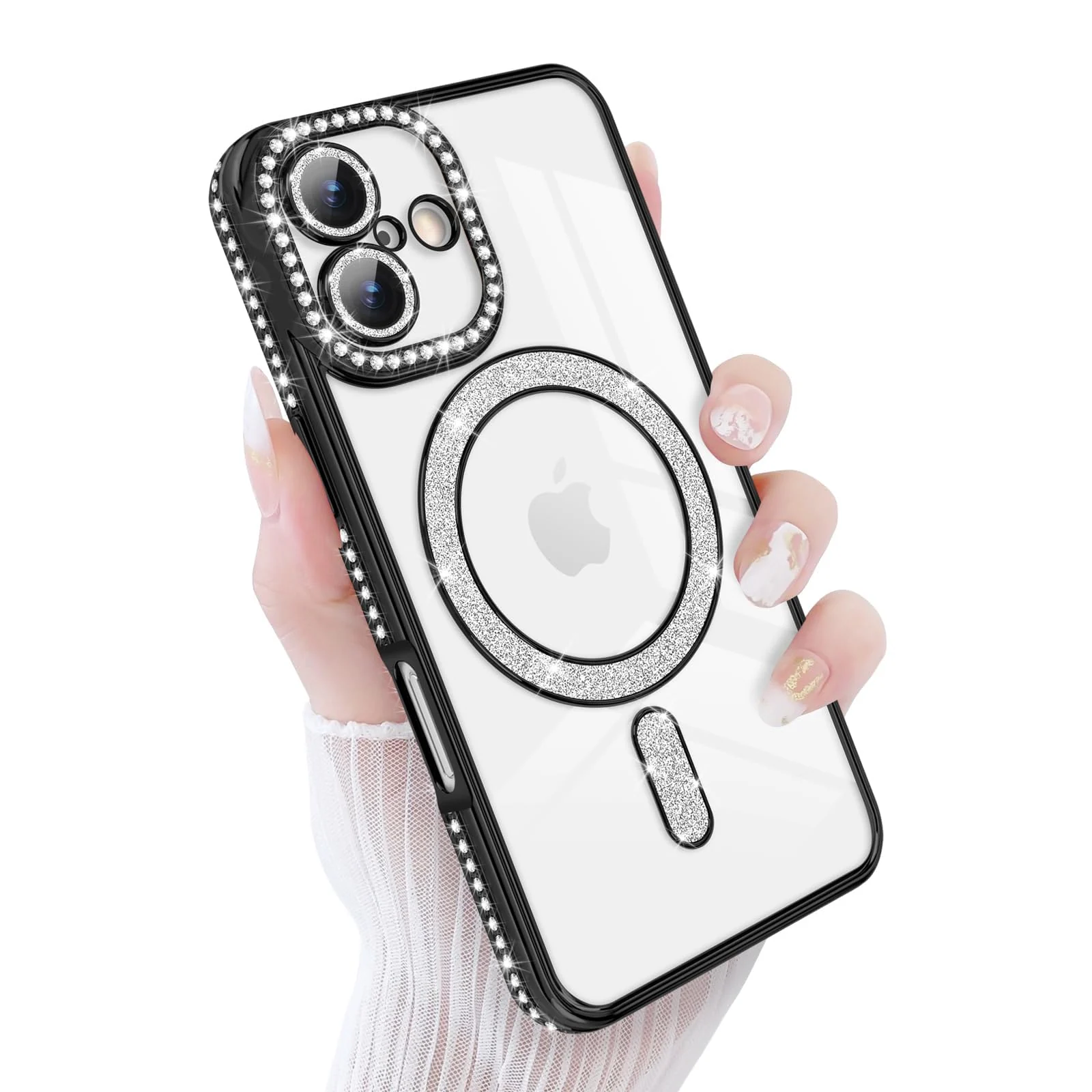 DL3 Mobilak MagSafe-Compatible Magnetic Case for iPhone 17 with Camera Protection and Magnetic Car-Mount Support - Black