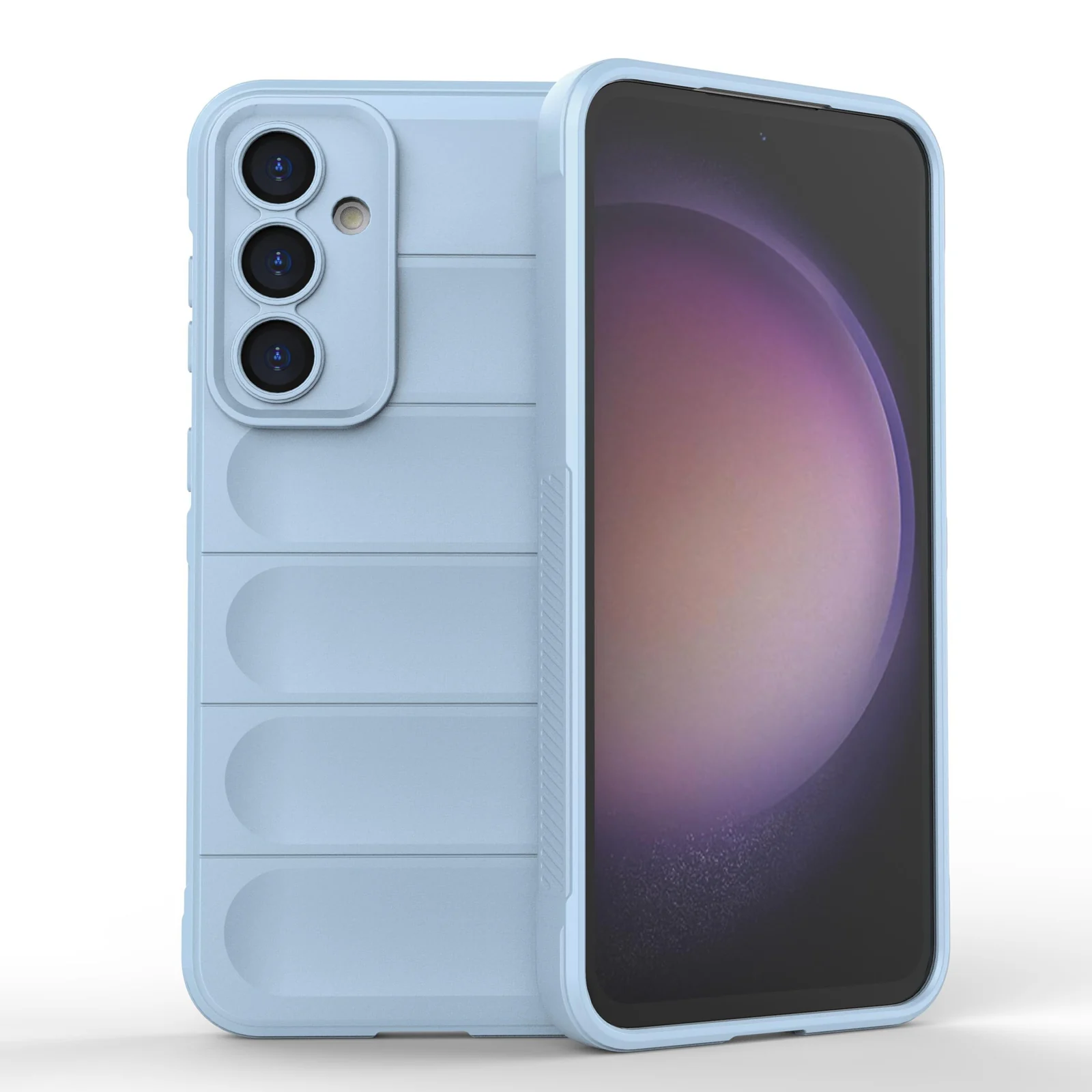 DL3 Mobilak Soft Silicone Protective Case for Samsung Galaxy S23 FE 5G with Camera Protection and Shockproof Design - Baby Blue