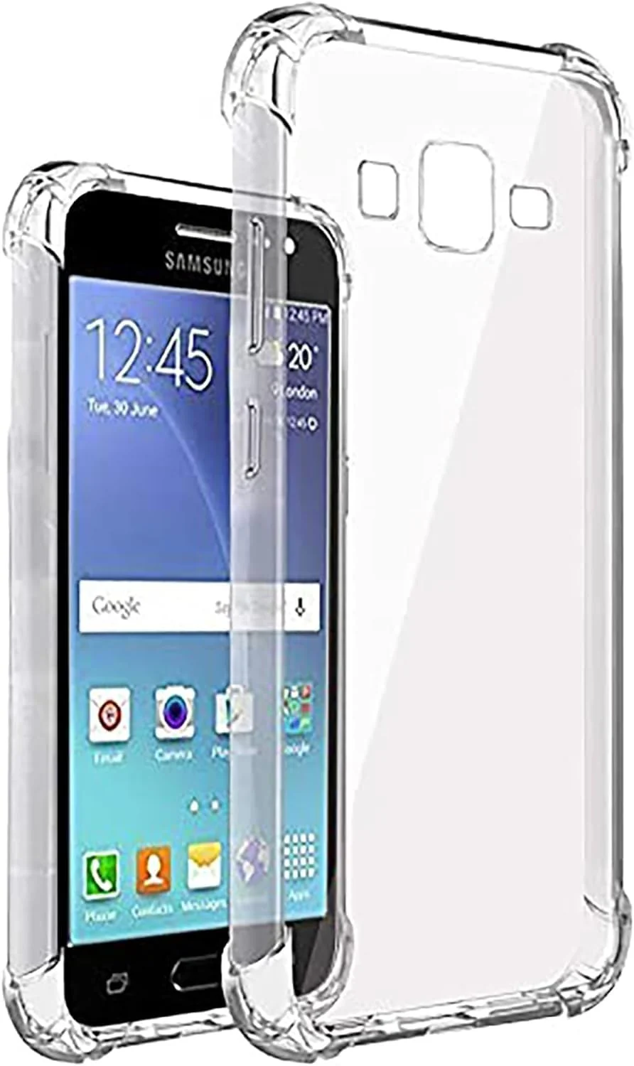 DL3 Mobilak Case Compatible with Samsung Galaxy J7/J7 Core/J700, Cover Silicone TPU Gorilla Anti-shock Protector Camera Shockproof Corners - Clear