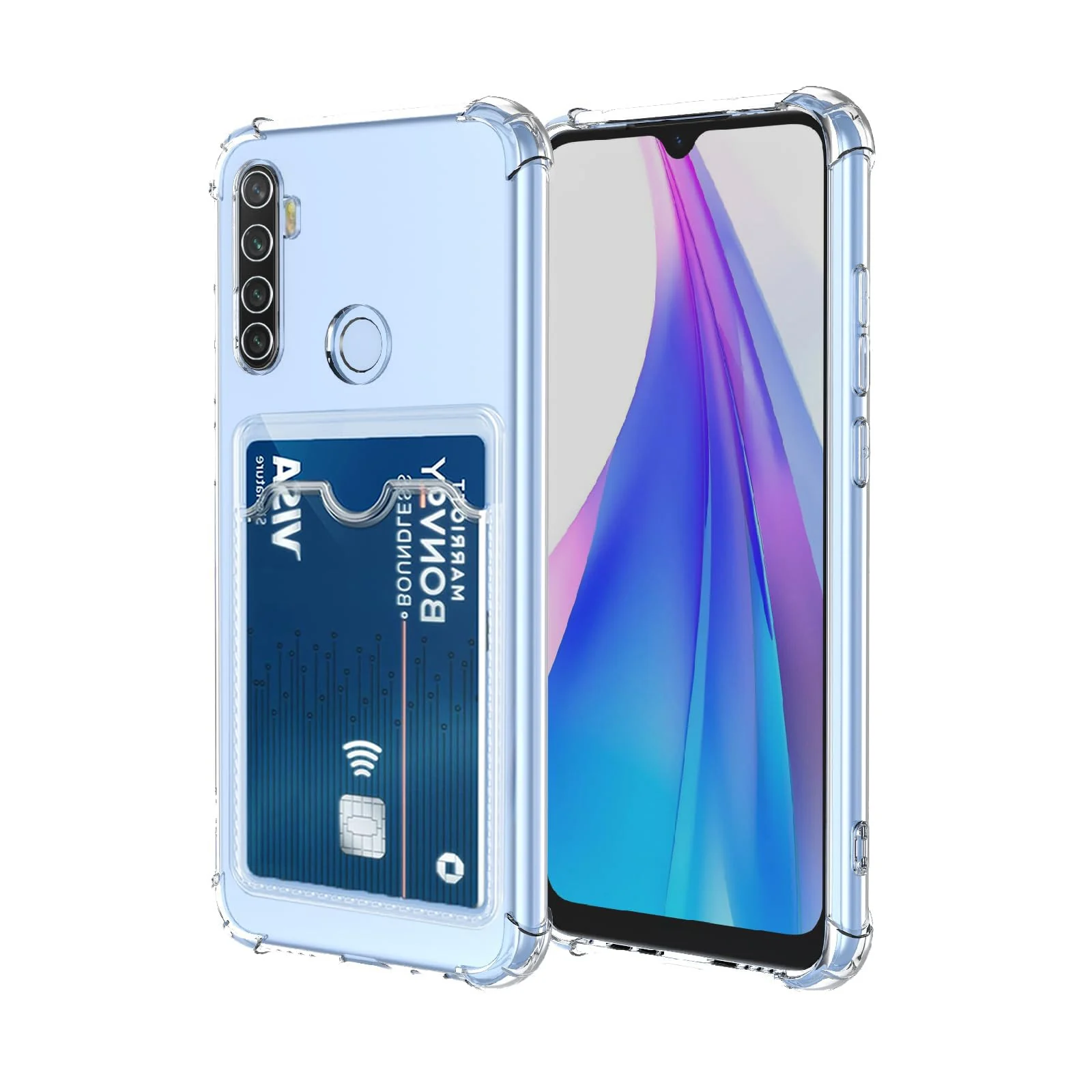 DL3 Mobilak Clear TPU Wallet Case with Card Slot and Camera Protection for OPPO realme 5 / 5s / 5i / 6i / C3 / Narzo 10A - Clear