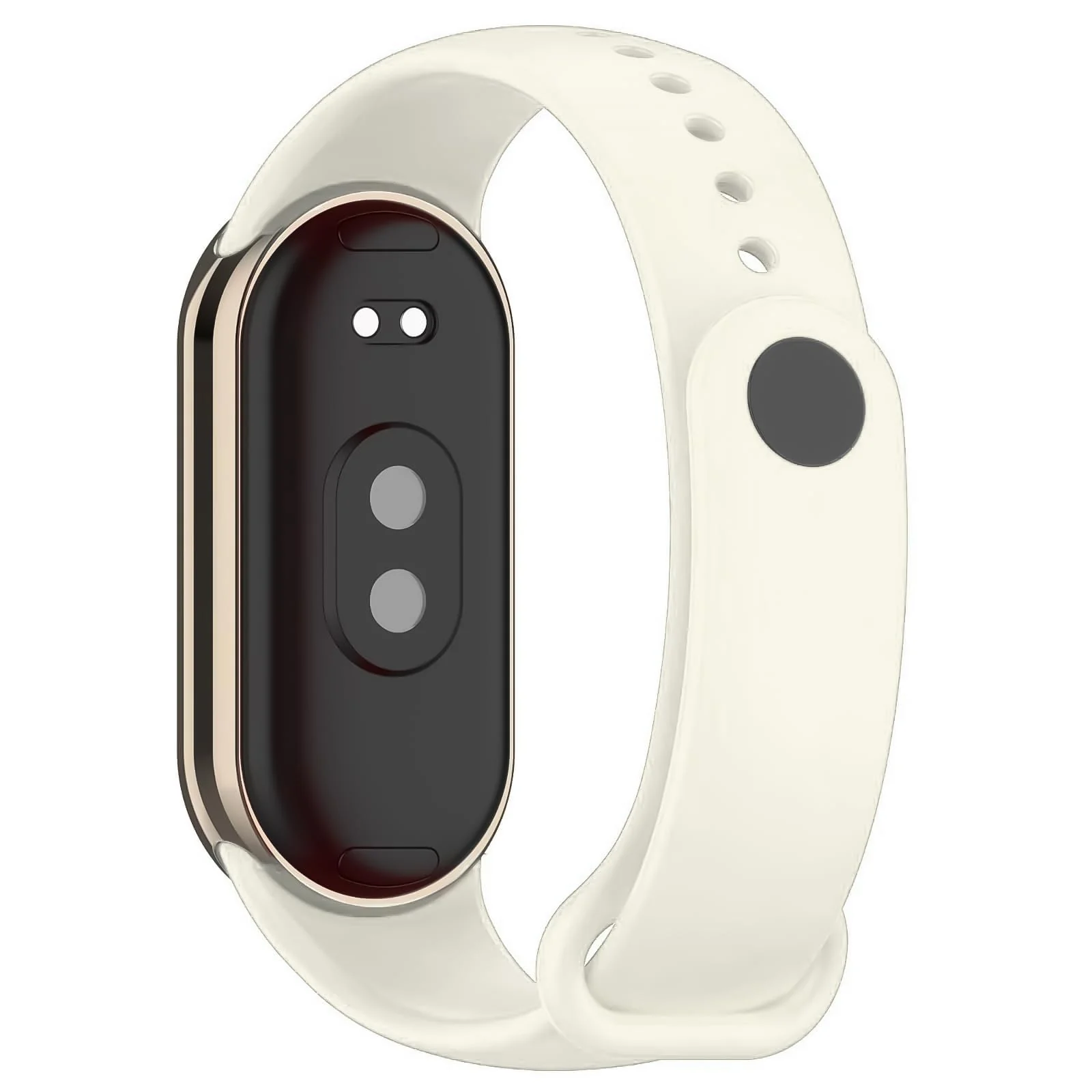 DL3 Mobilak Band Compatible with Xiaomi Mi Band 10/9/8 Replacement Strap, Silicone Skin-Friendly Wrist Strap Adjustable Sports Wristbands for Women Men Xiaomi Smart Band 8/9/10 - Ivory White