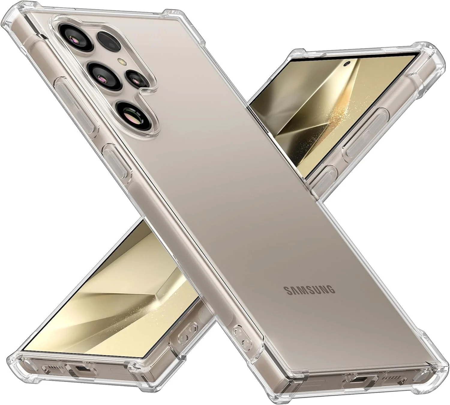 DL3 Mobilak Case Compatible with Samsung Galaxy S24 Ultra, Cover Silicone TPU Gorilla Anti-shock Shockproof Corners - Clear