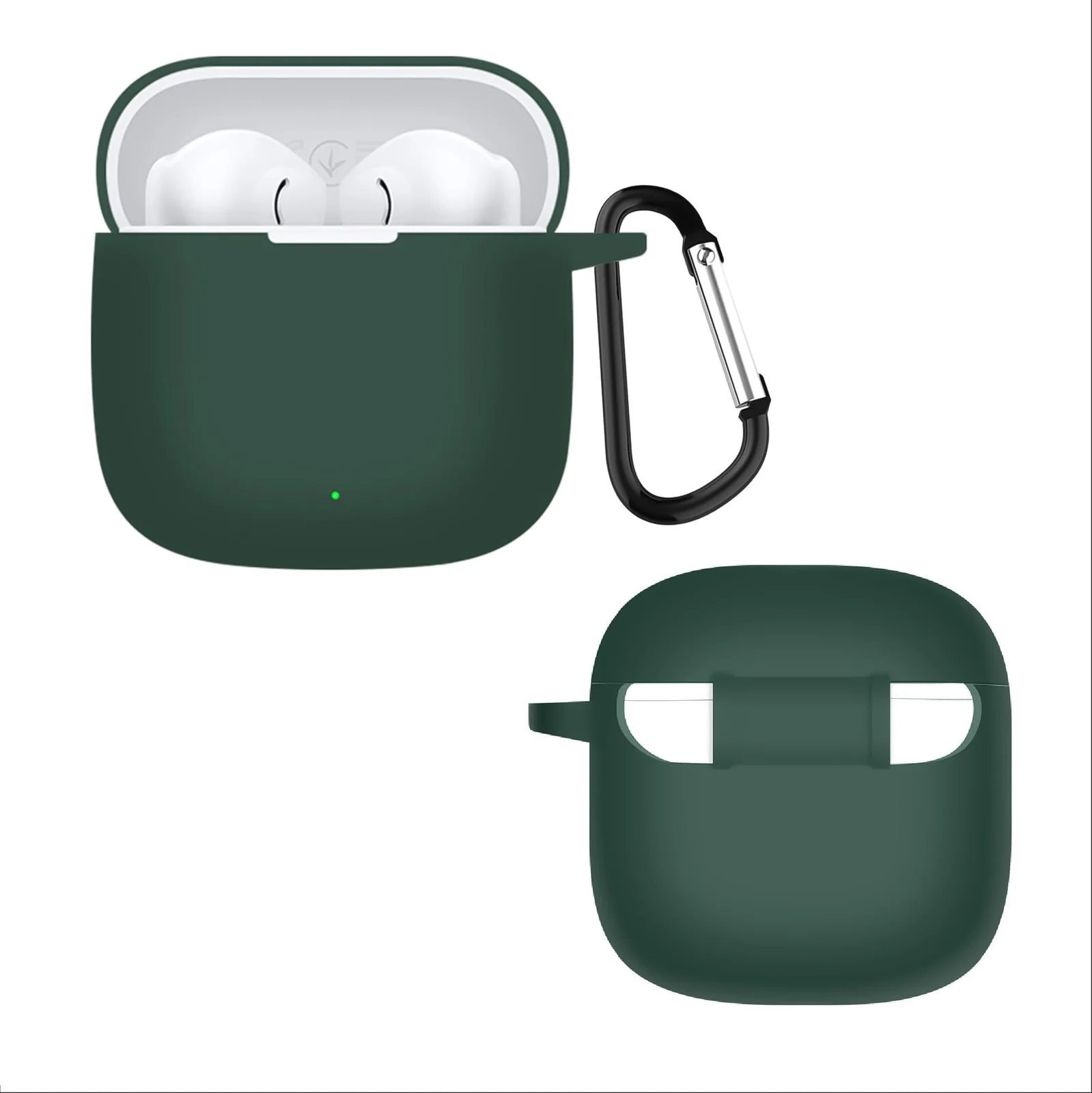 DL3 Mobilak Silicone Case Compatible with Huawei Freebuds SE 2 Earbuds, Soft Silicone Protective Case Cover, Shockproof Sleeve with Carabiner - Green