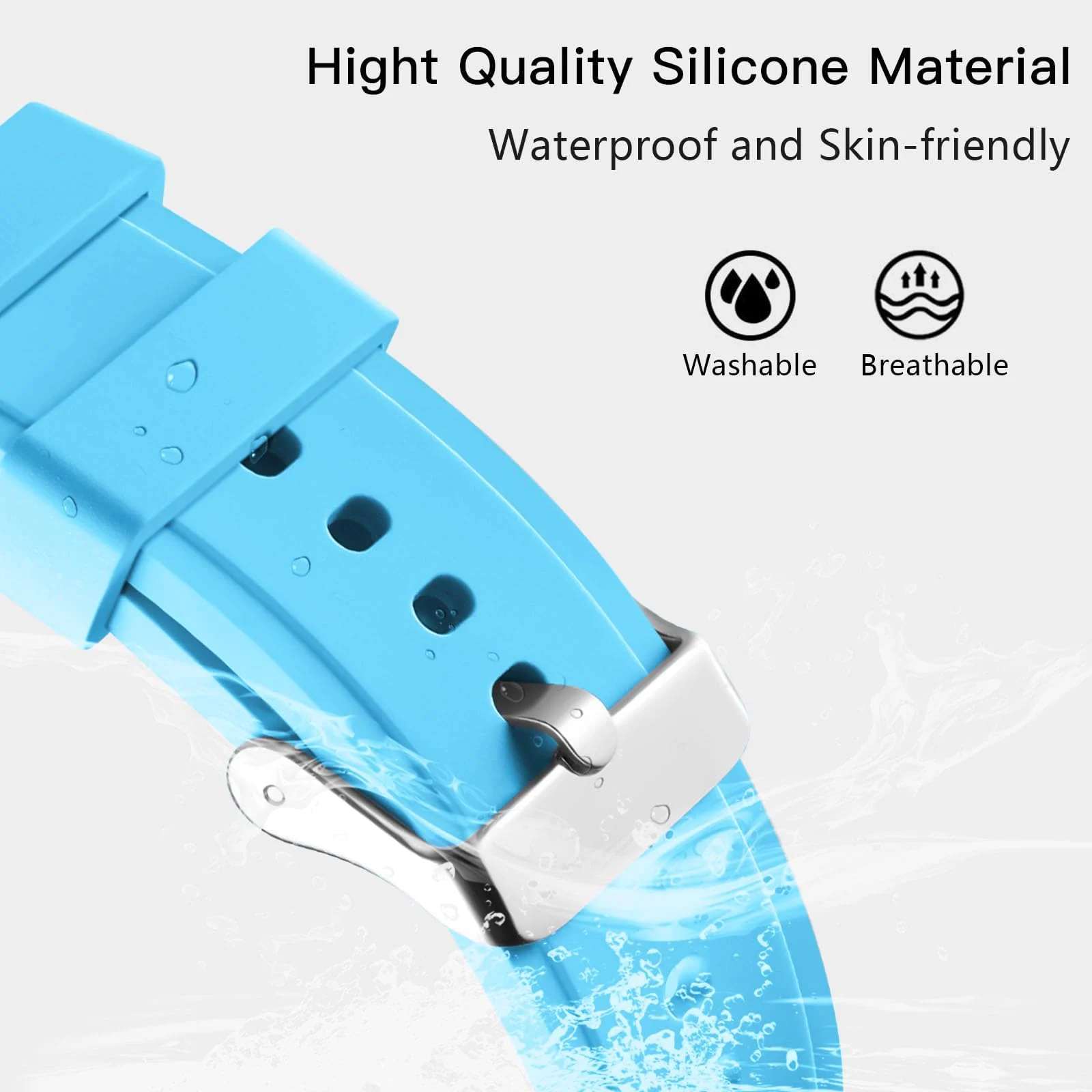 DL3 Mobilak No Gap Bands Compatible with Samsung Galaxy Watch 7 5 4 6 Band 44mm 40mm/Watch 5 Pro 45mm/Galaxy Watch 4 Classic 46mm 42mm Strap,20mm Quick Release Sport Replacement Bands for Women Men - Blue