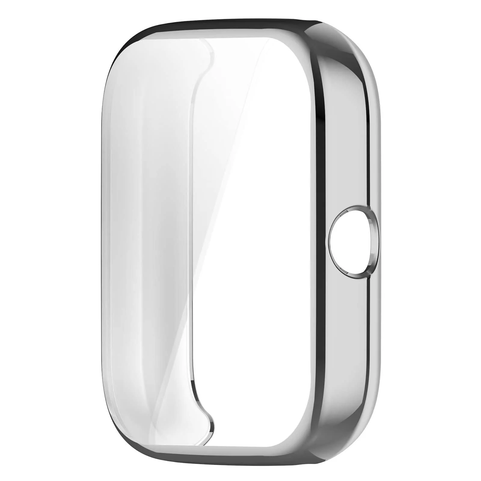 DL3 Mobilak Case Compatible with Amazfit Bip3 Pro/Amazfit Bip 3 Case All-Around Screen Protector Watch Soft TPU Shockproof Cover Slim Guard Thin Bumper Shell Protector - Silver