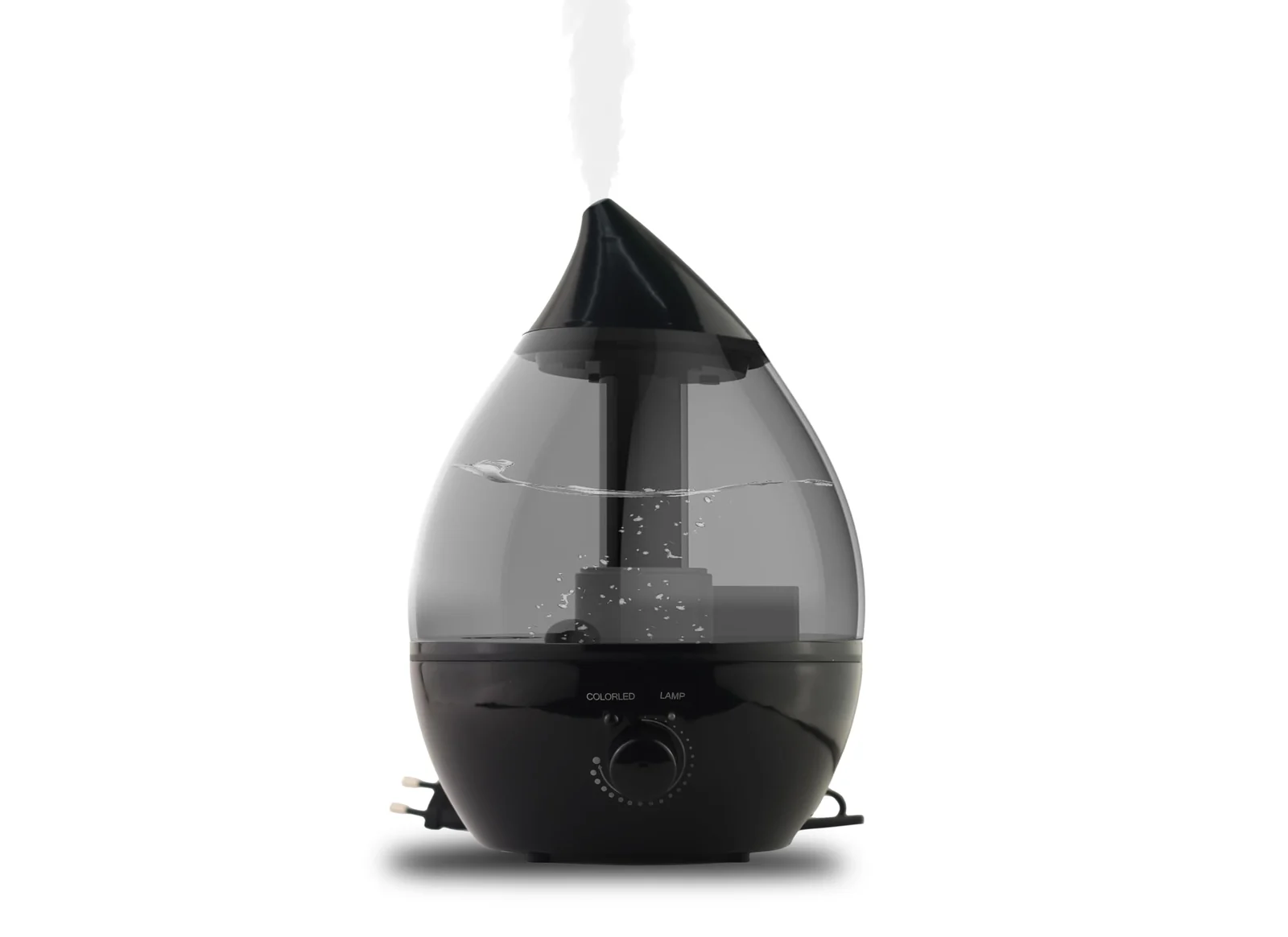 Mobigon 2.6 Litres Humidifier for Room, Cool Mist Ultrasonic Humidifier/Essential Oil Diffuser, Super Quiet 360°Nozzle, Colorful Change, Auto Shut Off&UV Light&, Lasts Up to 24 Hours - A. Black