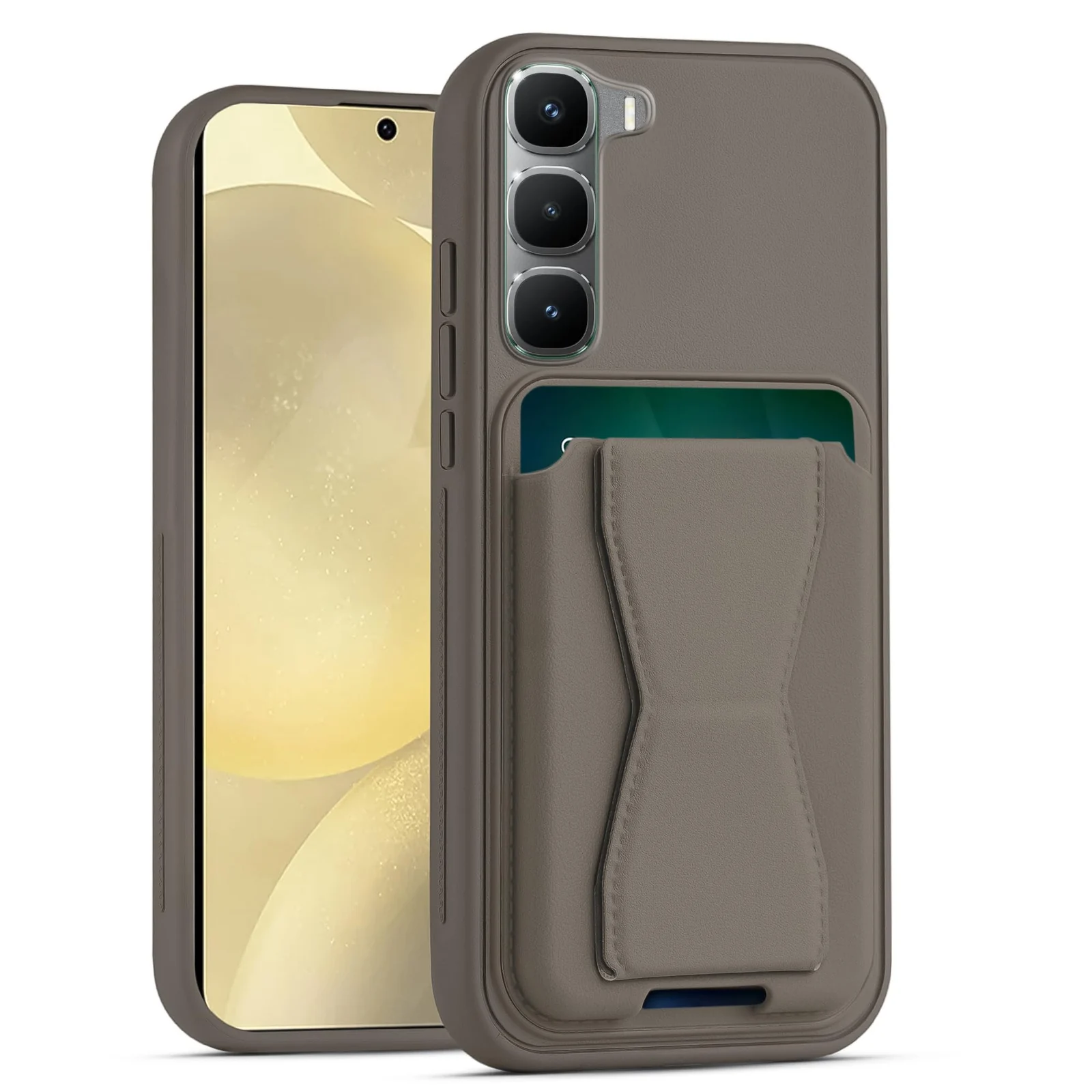 Dl3 Mobilak Leather Wallet Case Compatible with Infinix Hot 60 5G/Hot 60i, Leather Back Cover With TPU Frame, Shockproof Protective Phone Case with Card Holder Stand (Black)