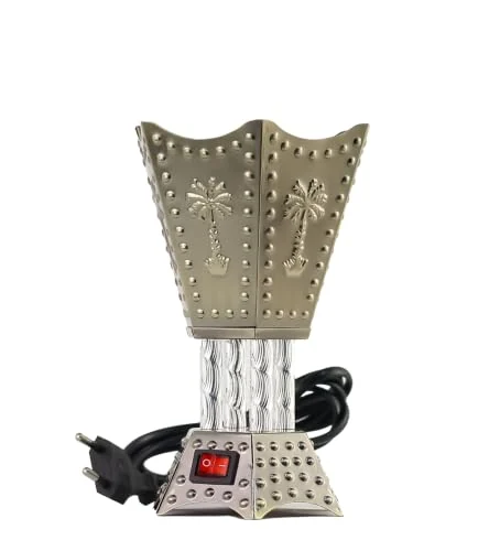 Mobigon Arabian Electric Incense Burners metal Vintage Arabic Burner, Middle Eastern Incense Holder- Electric Incense Burner Bakhoor Suitable For Arabian Oud, Home, Hotel Decor - Style z