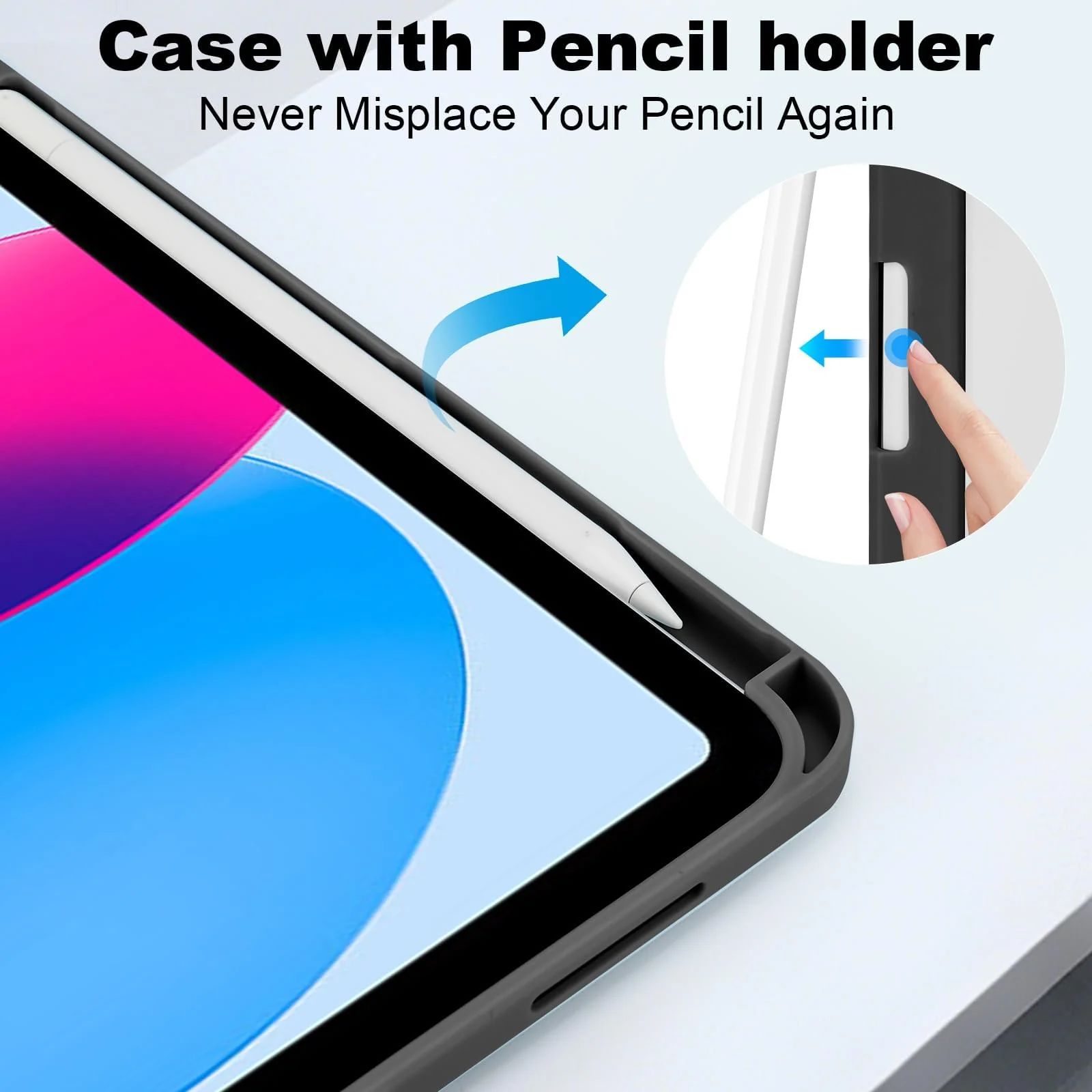 DL3 Mobilak Case for Huawei MatePad 11.5-inch Released 2023, 360° Rotation Multi-angle Stand Slim Cover PU leather + Transparent Acrylic case with Pen Holder Auto Wake/Sleep - Black