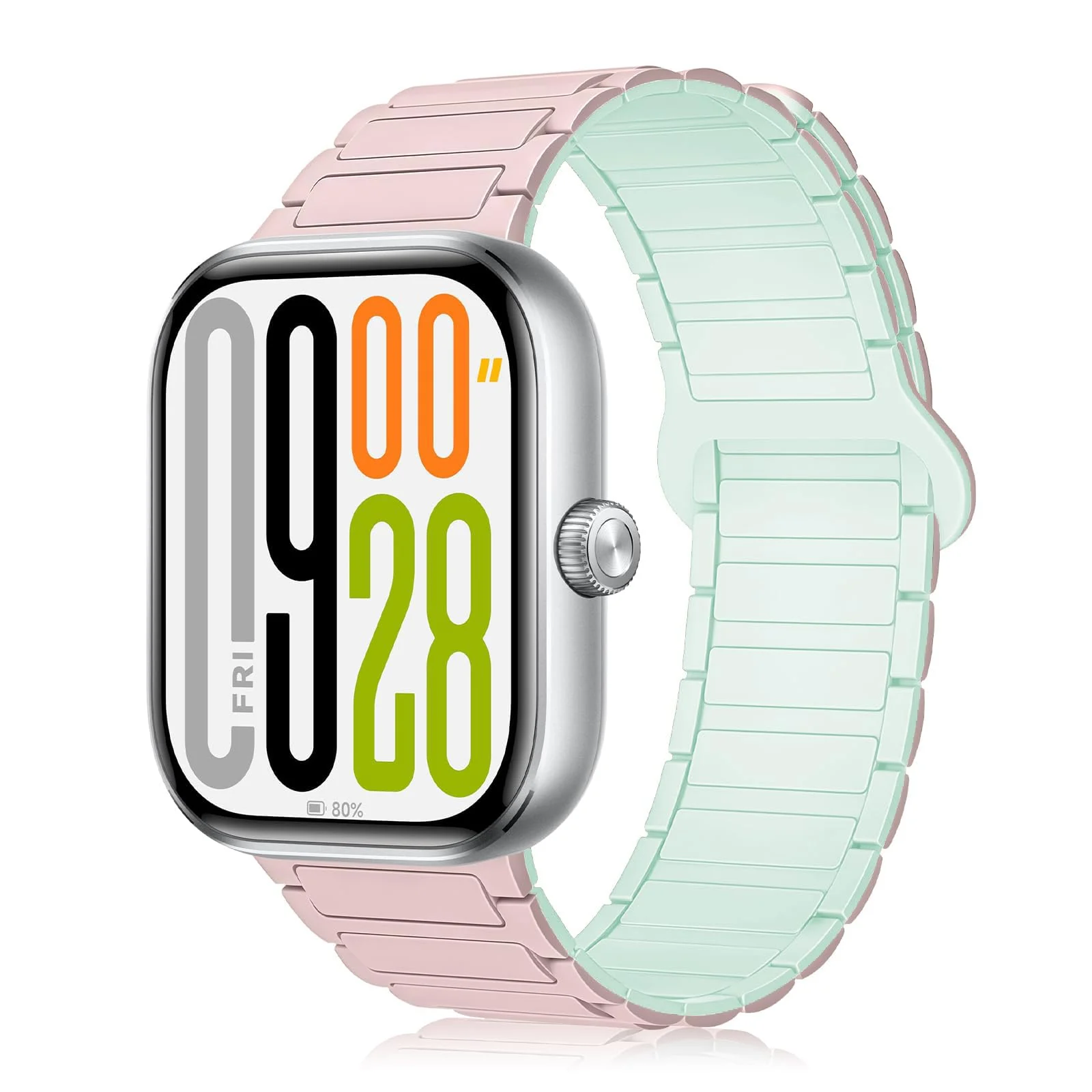 DL3 Mobilak Magnetic Strap for Redmi Watch 4/5/6/Xiaomi Smart Band 8 Pro/Band 9 Pro Replacement Straps Strong Silicone, Easy to Wear, Waterproof, Sporty, Daily Wear Watchbands for Men and Women