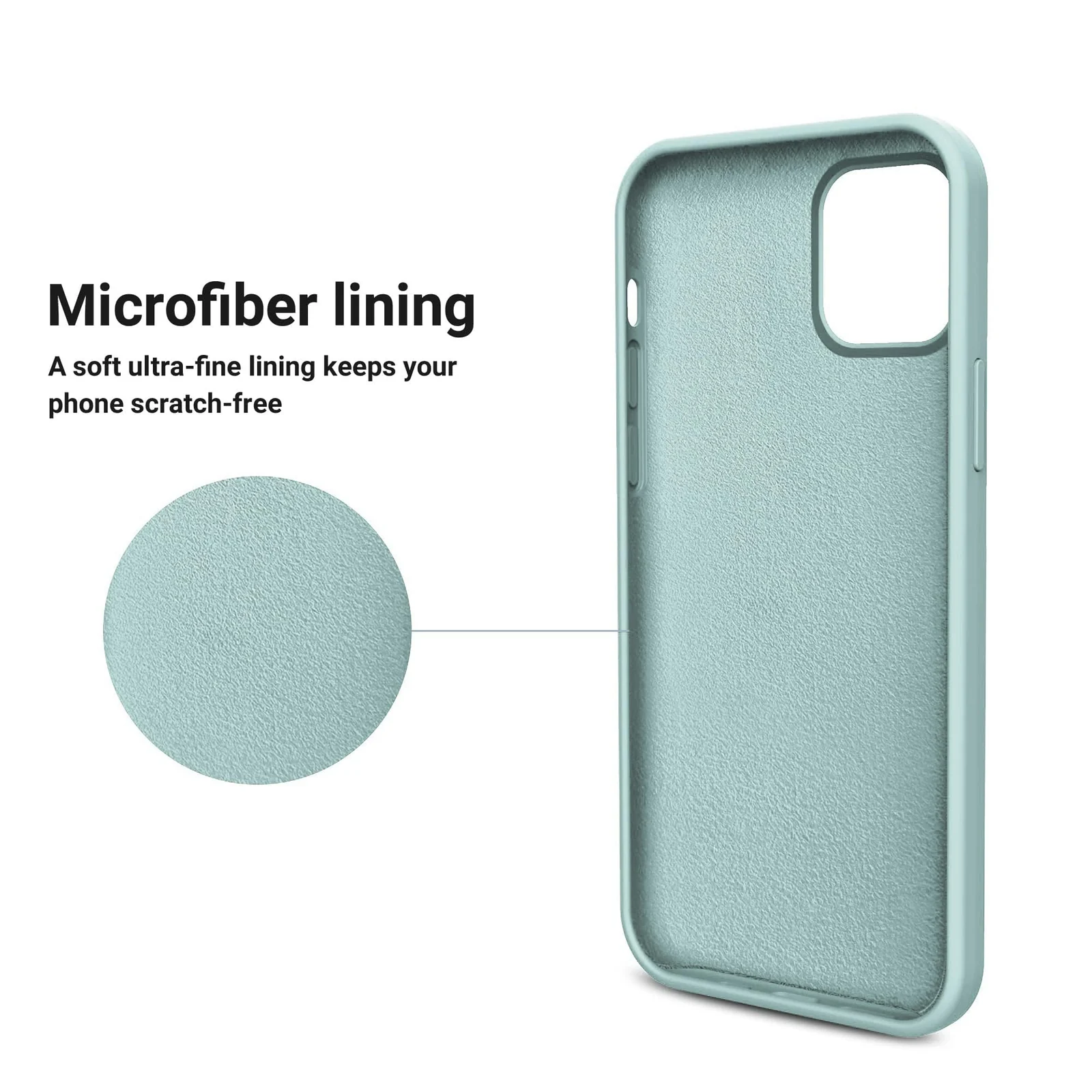 DL3 Mobilak Compatible with iPhone 14 Pro Max (6.7 Inch) Case, Liquid Silicone Case, Full Body Protective Cover, Shockproof, Slim Phone Case, Anti-Scratch Soft Microfiber Lining - A. Mint Green