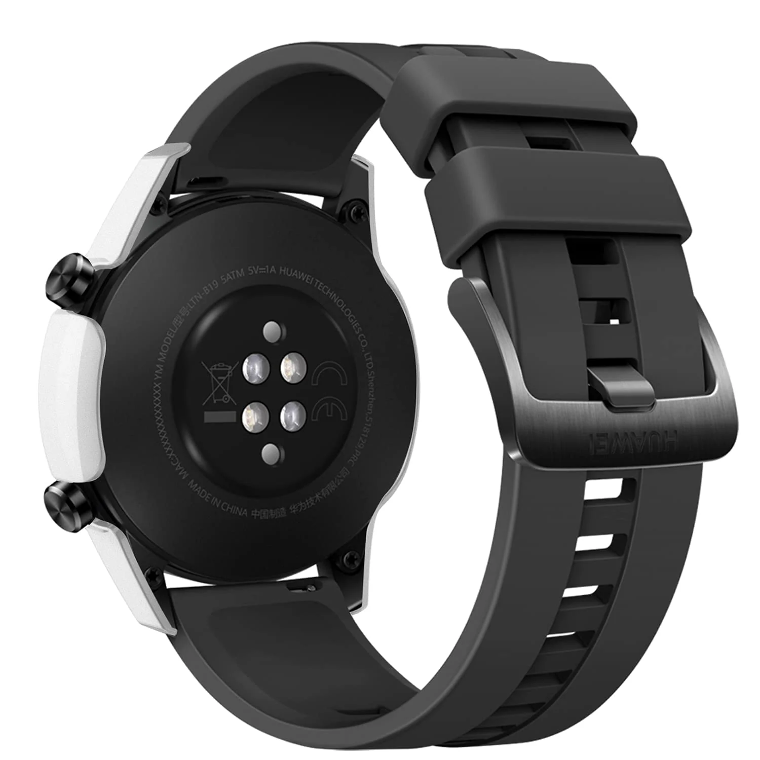 DL3 Mobilak Case Compatible with Huawei Watch GT2 46mm PC Cover with Bezel Tempered Glass Protection, Ultra Thin Full Protection for Huawei Watch GT 2 46 mm Protective Case - Silver