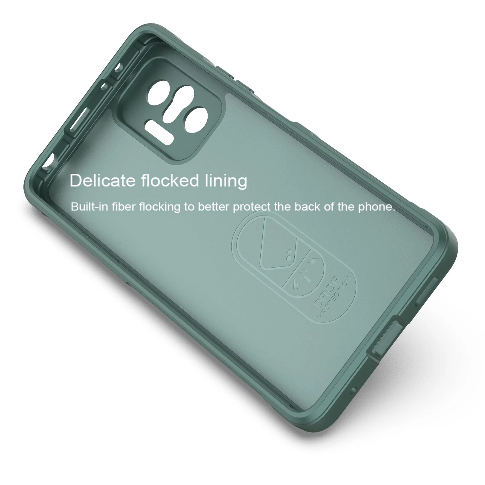 DL3 Mobilak Flexible Silicone and TPU Protective Case with Camera Protection for Xiaomi Redmi Note 10 Pro / Note 10 Pro Max - Green