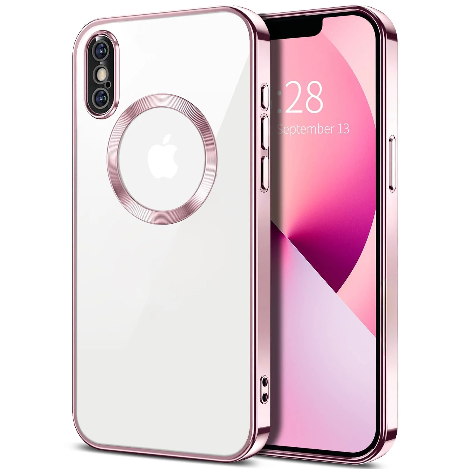 DL3 Mobilak Plated-Edge TPU Protective Case with Camera Protection for iPhone XS Max - Pink