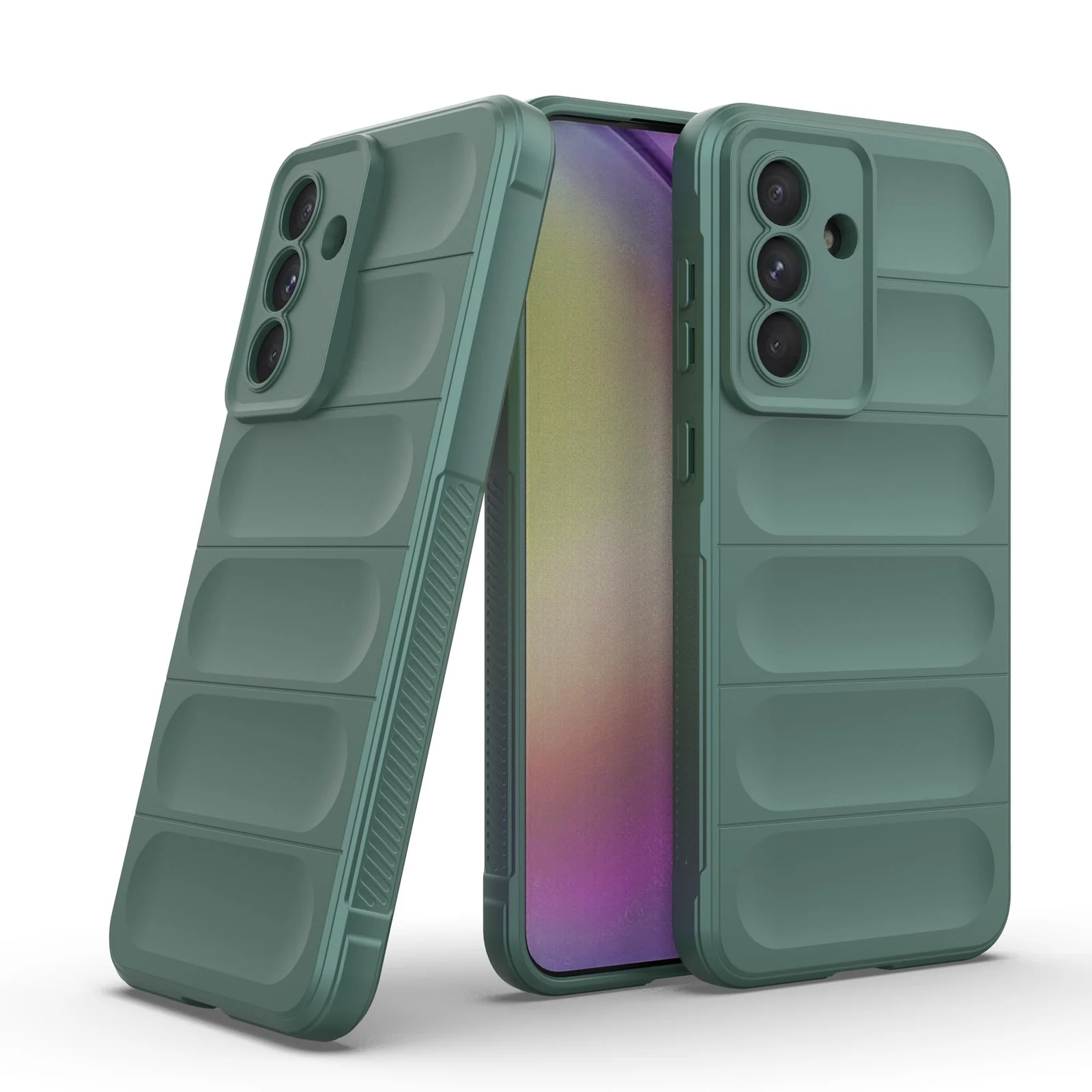 DL3 Mobilak Soft Silicone Protective Case for Samsung Galaxy A36 / Samsung Galaxy A56 with Camera Protection - Green