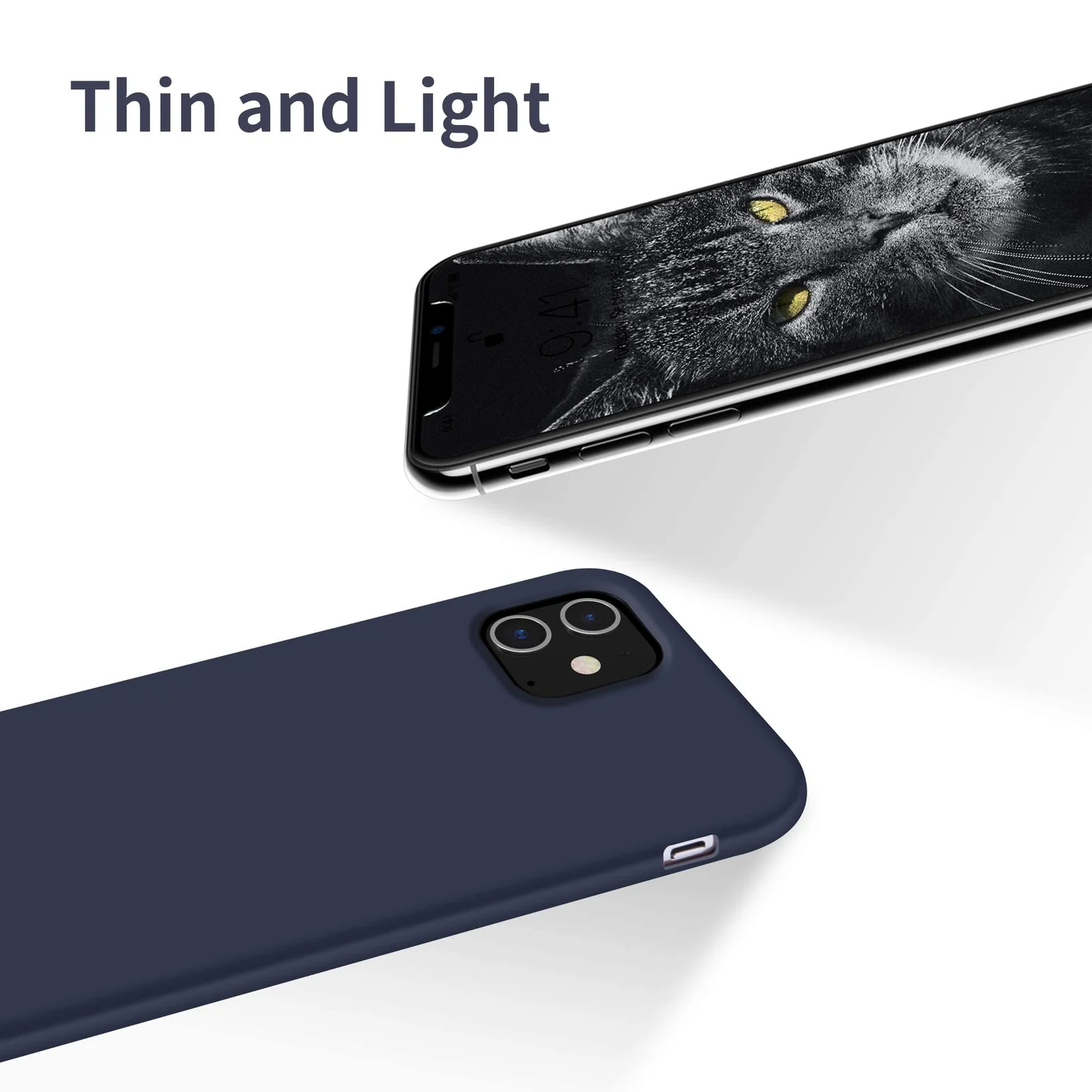 DL3 Mobilak Liquid Silicone Case for iPhone 11 (6.1 Inch), Shock-absorbing protection, Scratch-resistant surface, Soft microfiber lining - Midnight Blue