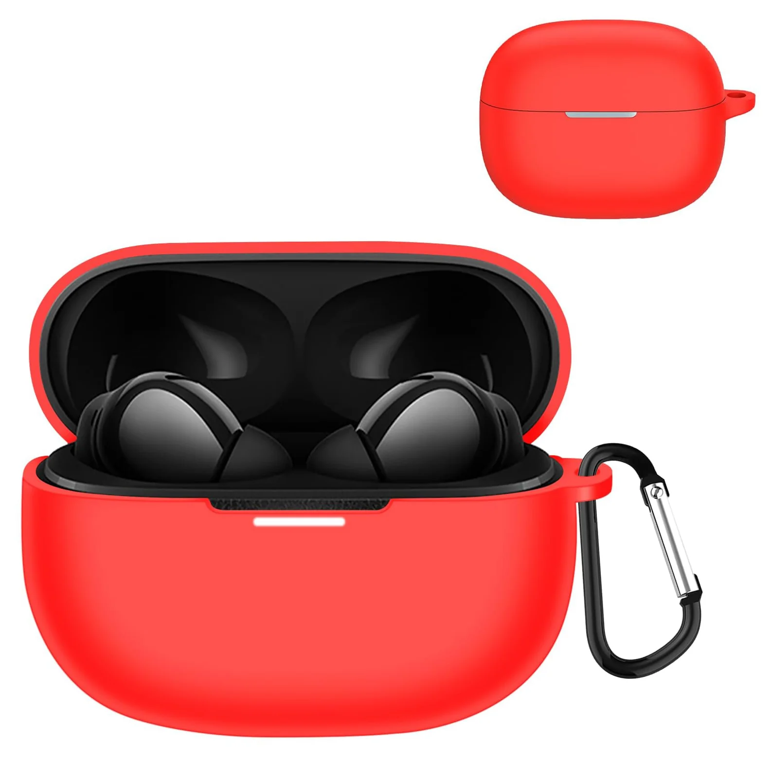 DL3 Mobilak Compatible with Xiaomi Redmi Buds 5 Pro Case Cover, Soft Silicone Shockproof Protective Skin Case for Xiaomi Redmi Buds 5 Pro Wireless Earbuds with Carabiner