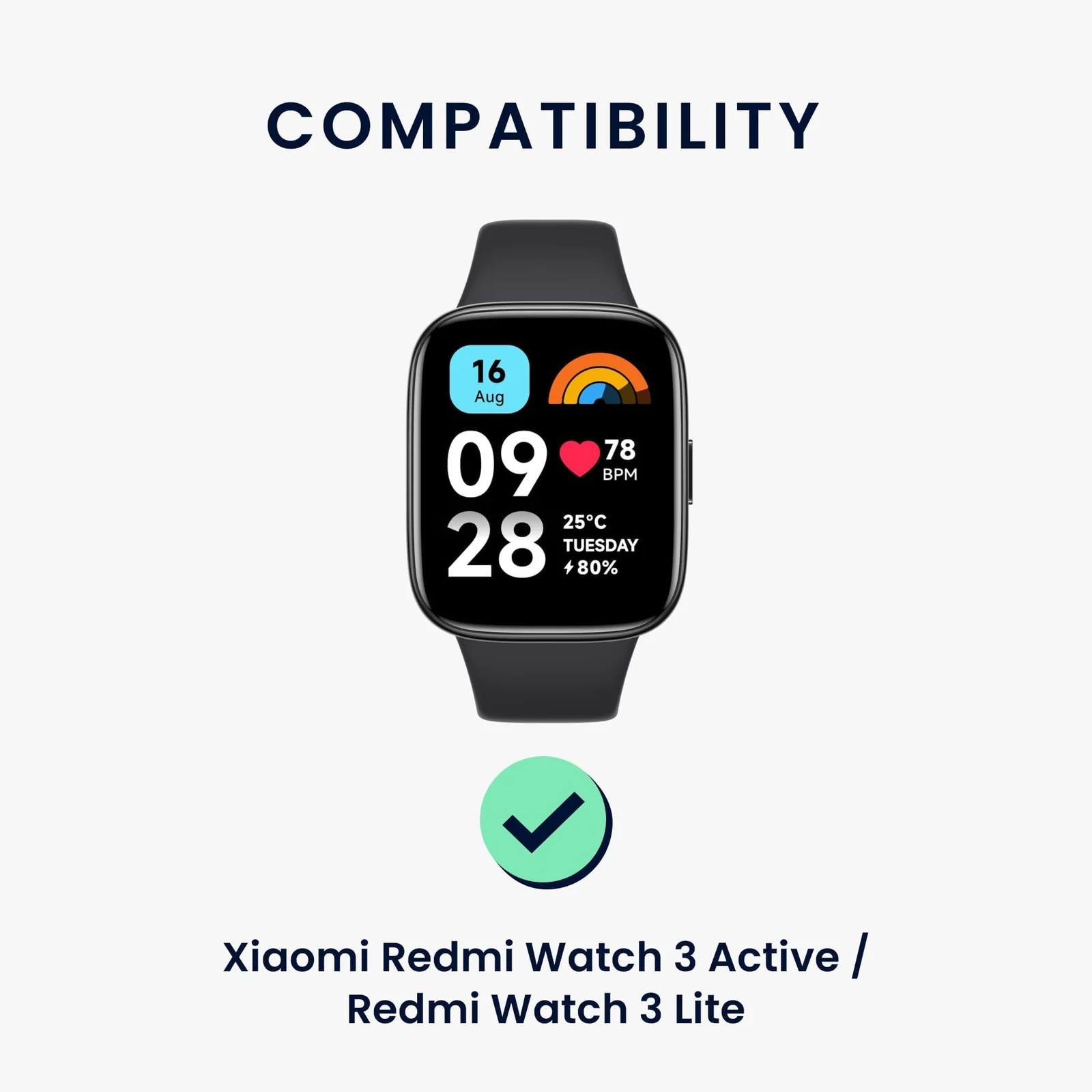 DL3 MOBILAK Soft Silicone Sport Watch Strap for Xiaomi Redmi Watch 3 Active / Watch 3 Lite, Camouflage Blue