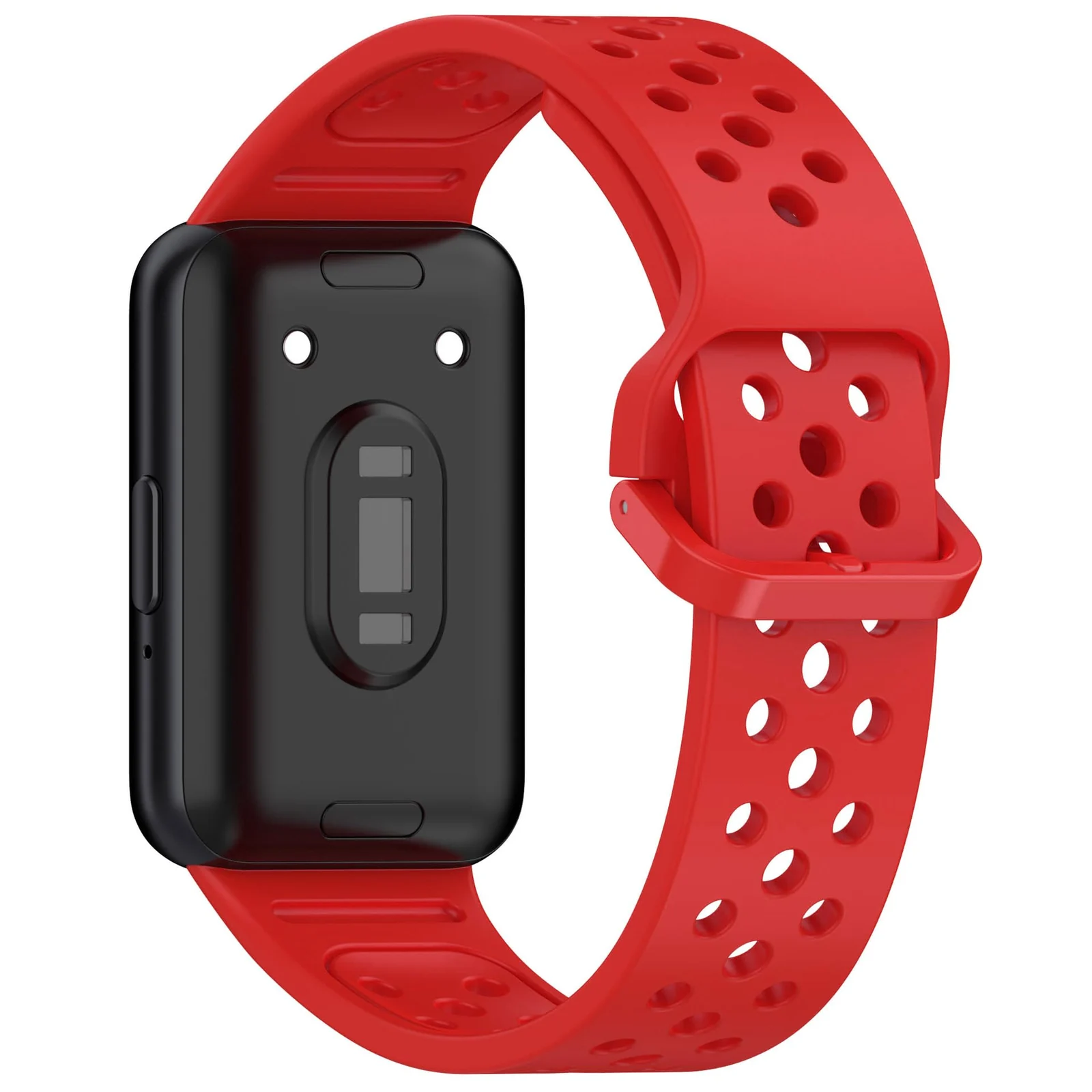 DL3 Mobilak Strap for Samsung Galaxy Fit 3 SM-R390, Women Men Armband, Two Colours Silicone Adjustable Replacement Soft Strap for Samsung Galaxy Fit 3 SM-R390 Fitness Tracker - Red