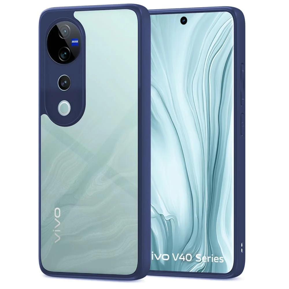 DL3 Mobilak Clear TPU Case for vivo V40 5G / V40 Pro 5G / vivo S19 Pro, Camera protection, Shock-absorbing protection, Scratch-resistant surface - Blue