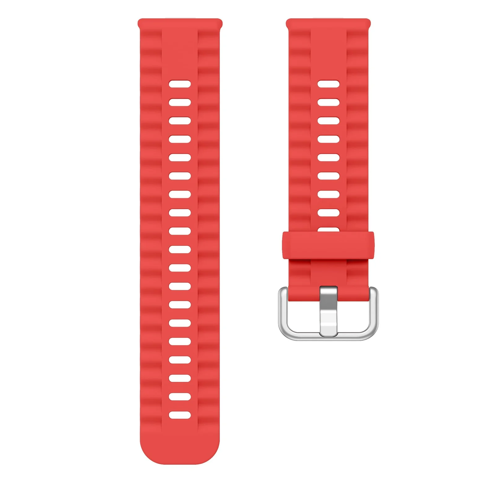DL3 Mobilak Wavy Texture Sports Wristbands for Huawei Watch Fit 4/Fit 4 Pro/Fit 3 Strap, Breathable Silicone Wristband Strap Watch Strap Bracelet for Huawei Watch Fit 4 Pro/Fit4/3 - Red