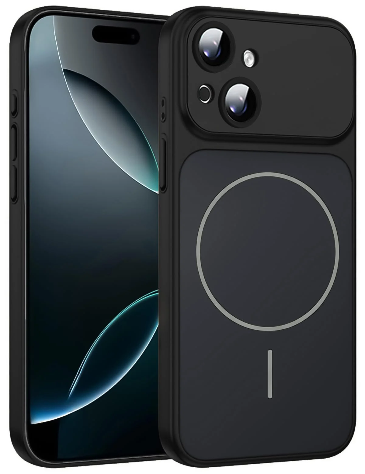Mobigon Premium Liquid Silicone Case for iPhone 15, Compatible with MagSafe, Built-in Camera Protection, Glossy Back Design, Shockproof Soft Protective Phone Cover