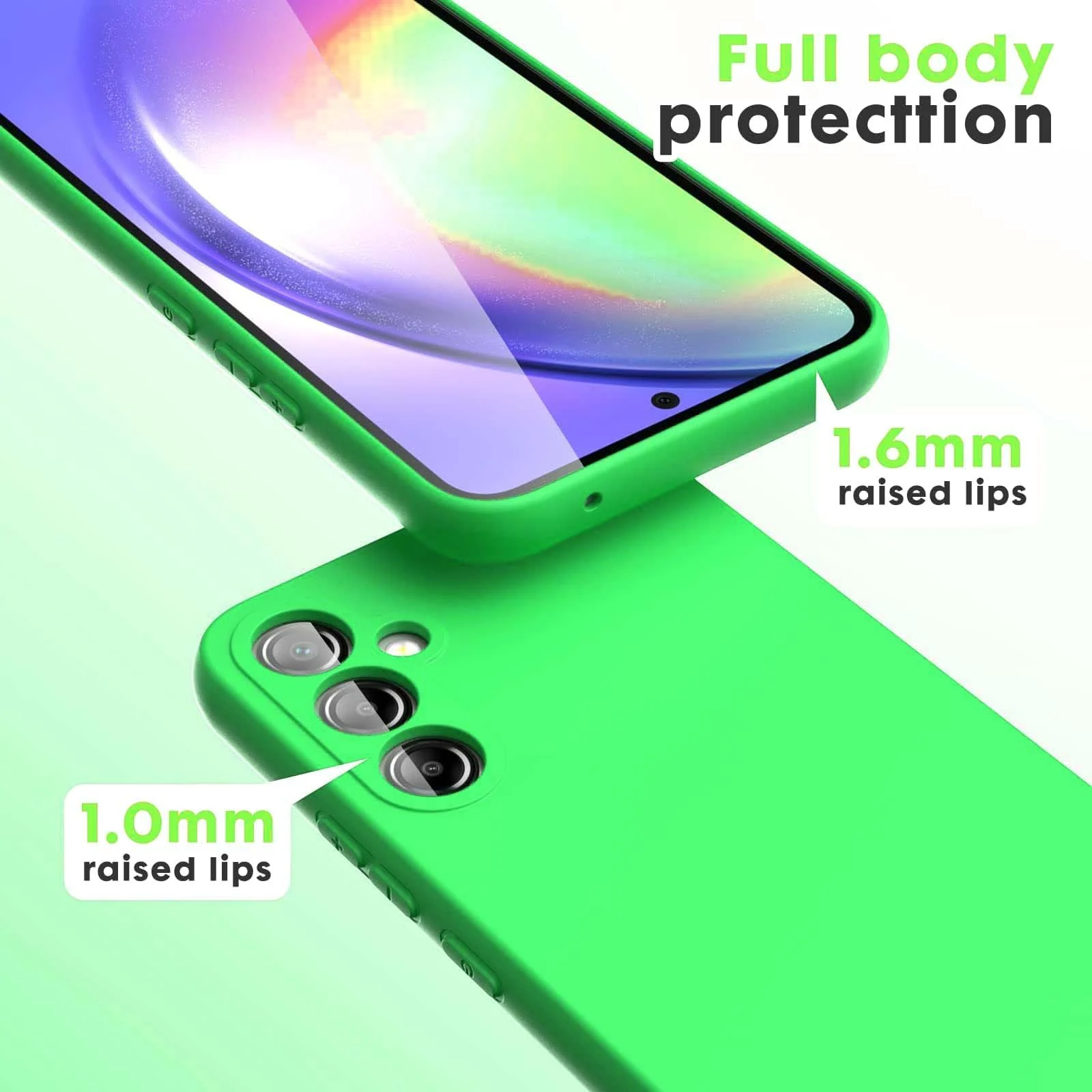 DL3 Mobilak Liquid Silicone Case for Samsung Galaxy S23 FE, Shock-absorbing protection, Scratch-resistant surface, Soft microfiber lining - Light Gren
