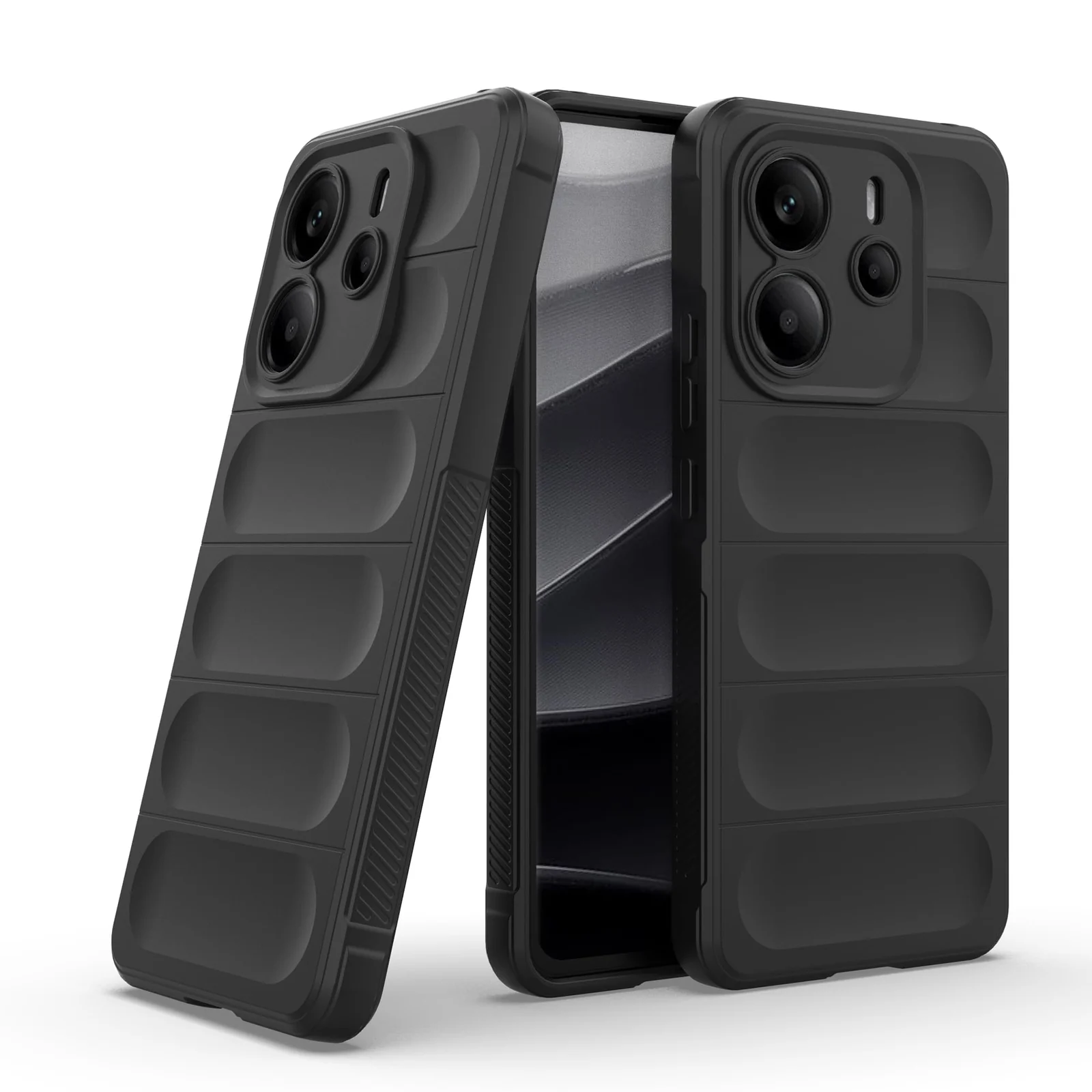 DL3 Mobilak Flexible Silicone and TPU Protective Case with Camera Protection for Xiaomi Redmi Note 14 4G - Black
