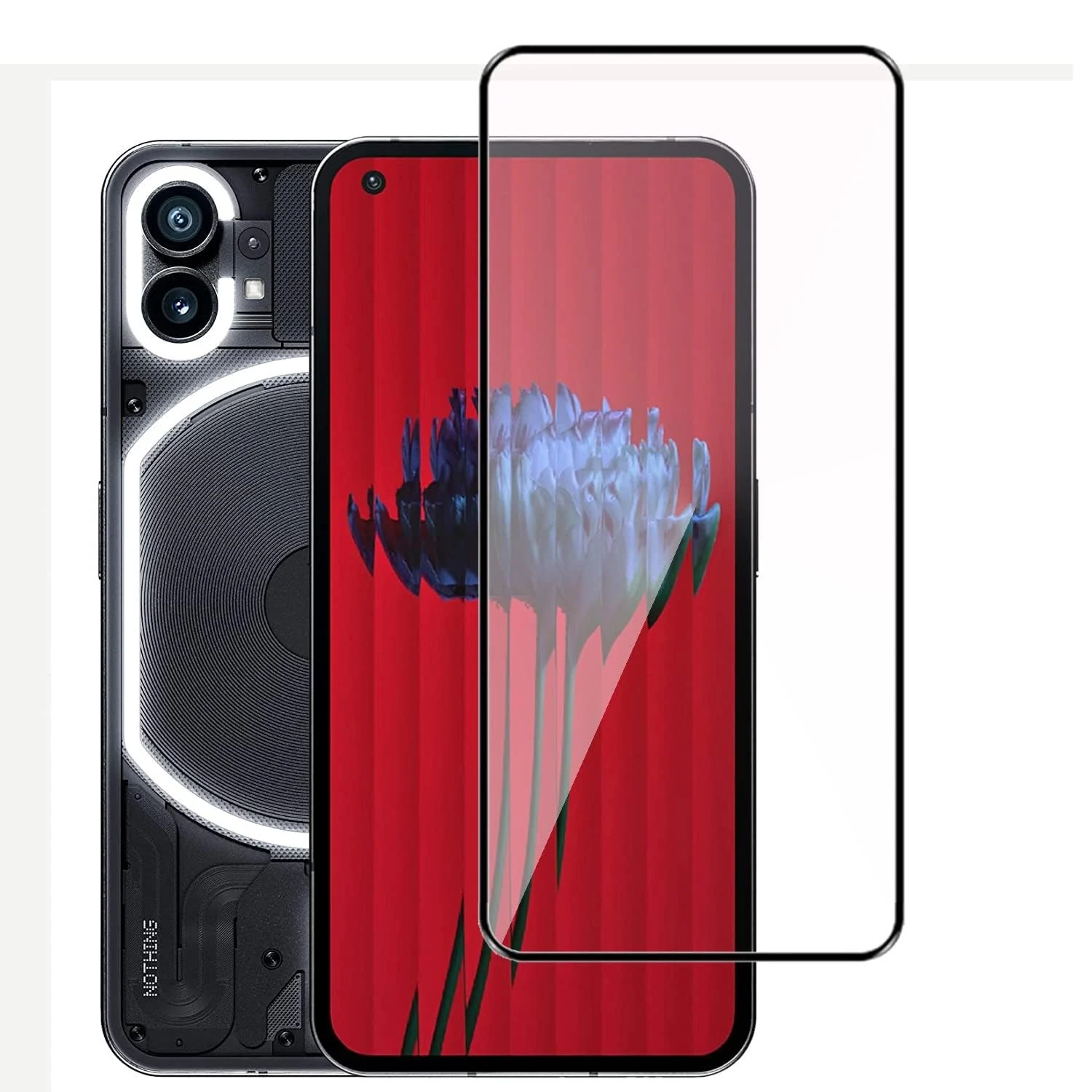 DL3 Mobilak 5D Full Glass Screen Protector For Nothing Phone 2. Black Frame - Clear