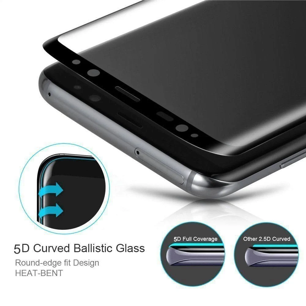 DL3 Mobilak Screen Protector for Samsung Galaxy S9 Plus, Tempered Glass Screen Saver Premium HD Protective, Scratch Resistant, NO-Bubble, 9H Hardness, Full Coverage Film - Clear