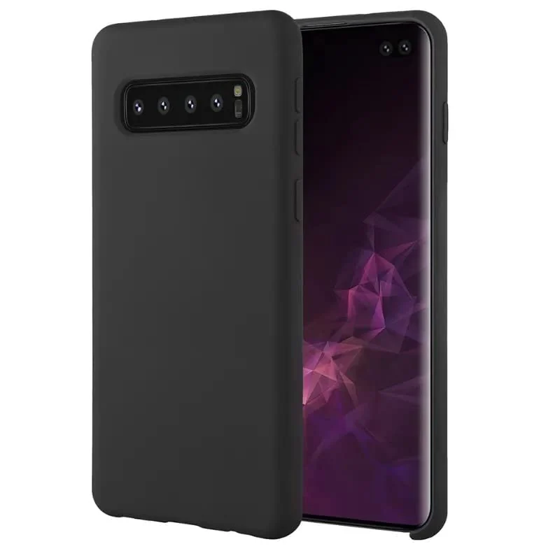 DL3 Mobilak Samsung Galaxy S10 Plus Case, Soft Flexible Silicone Gel Rubber Bumper Cover, Slim Fit Full Body Shockproof Protective Phone Case for Samsung Galaxy S10 Plus - Black