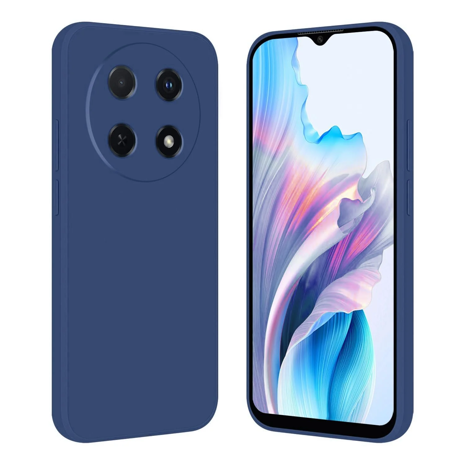 DL3 Mobilak Liquid Silicone Case for Huawei nova 12i, Shock-absorbing protection, Scratch-resistant surface, Soft microfiber lining - Royal Blue